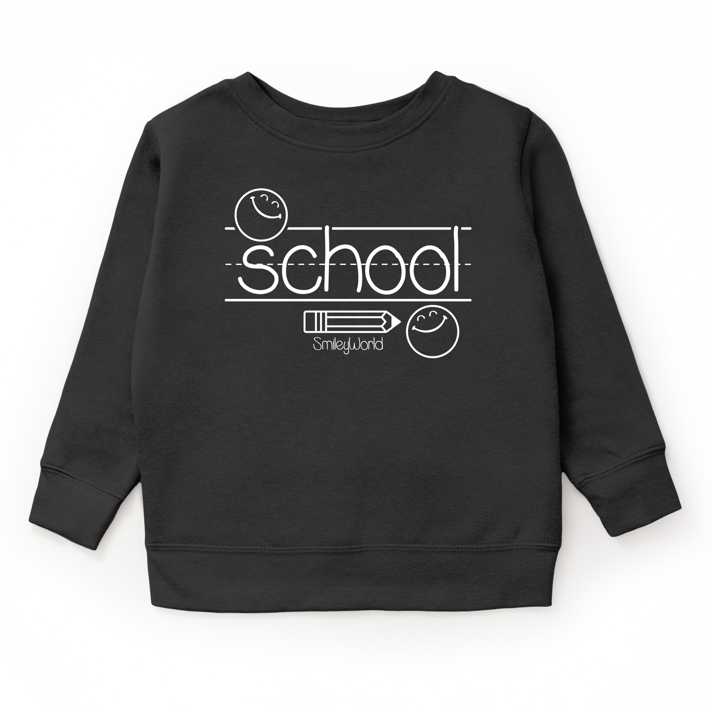 SmileyWorld School Handwriting Lines - Youth Graphic Sweatshirt