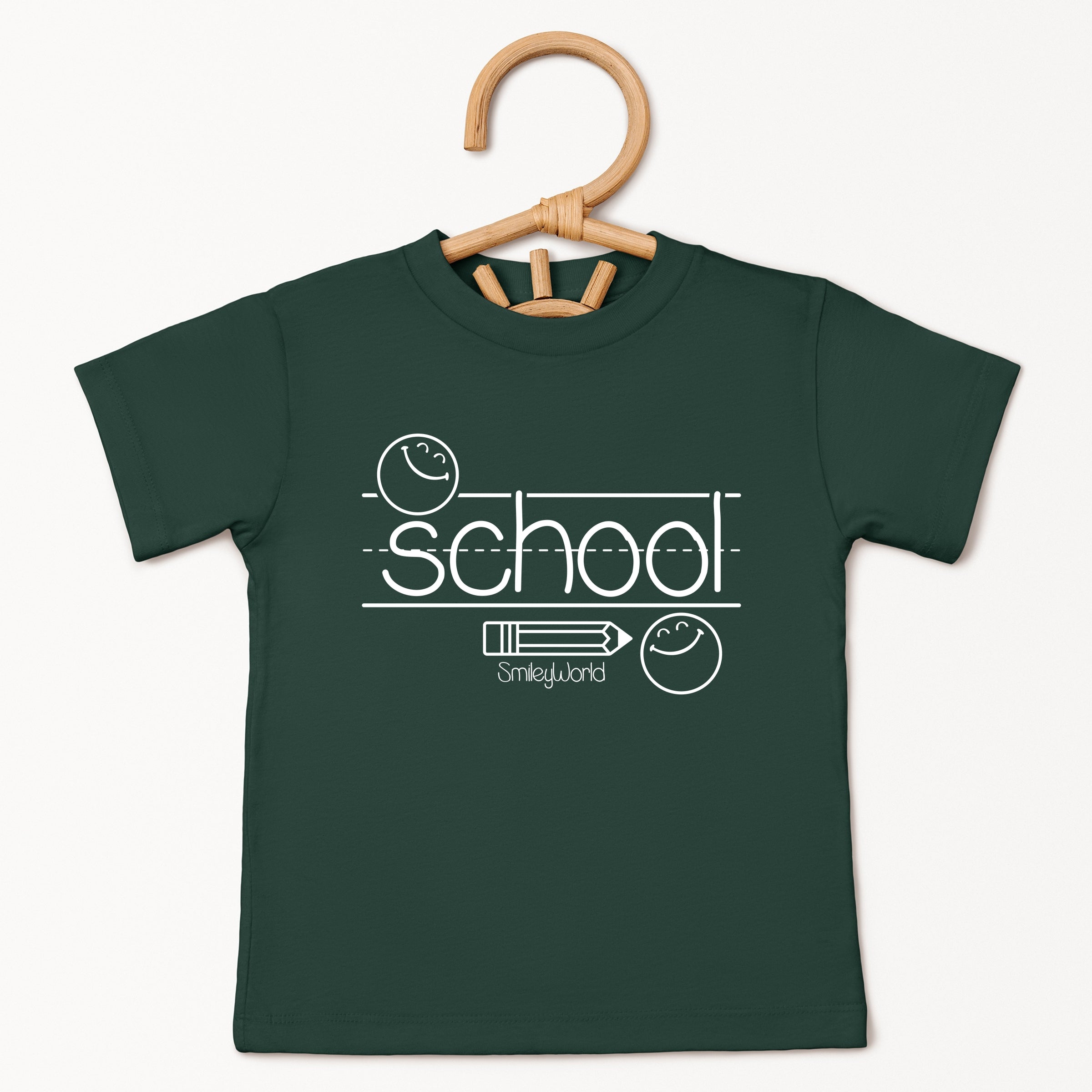 SmileyWorld School Handwriting Lines - Toddler Short Sleeve Graphic T-Shirt