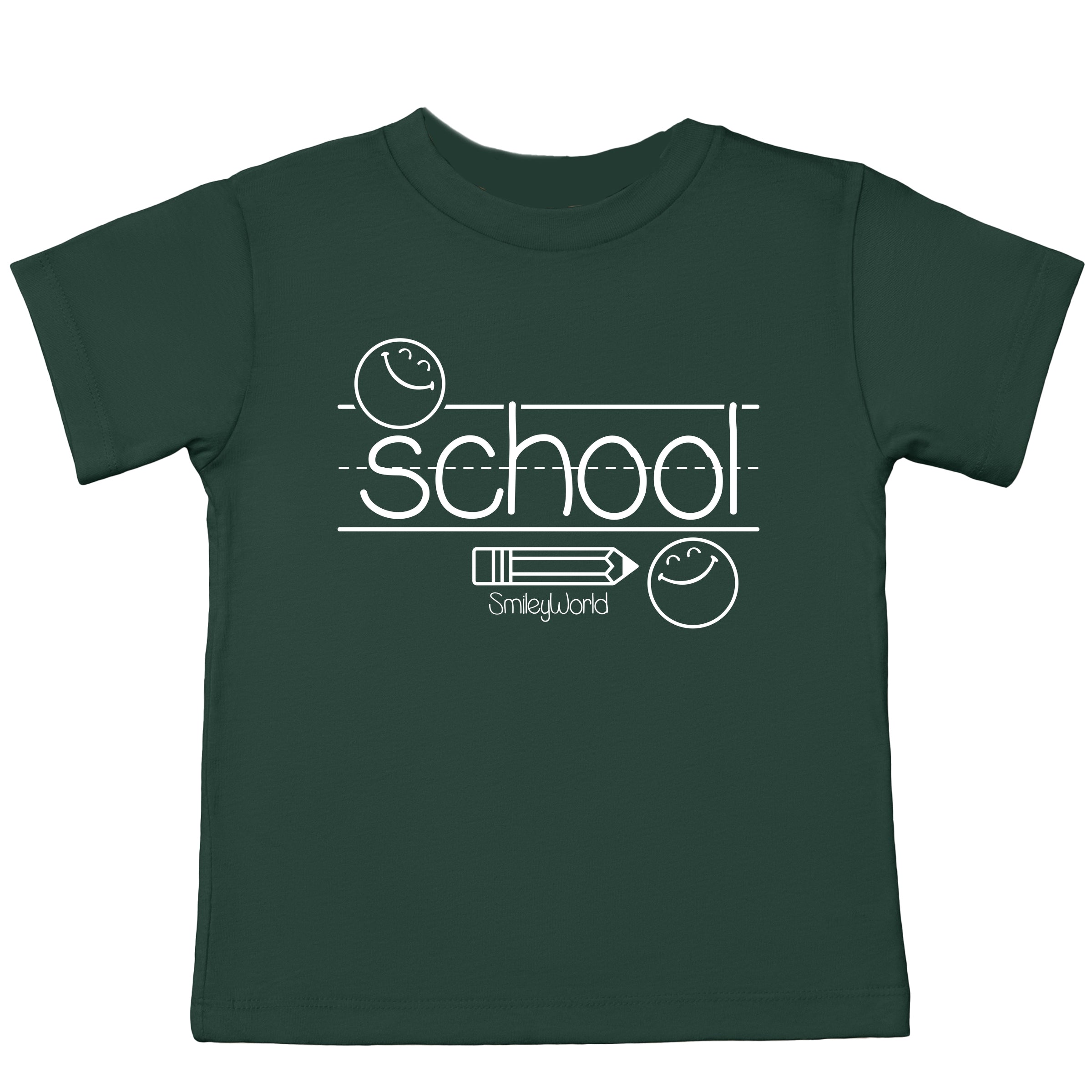 SmileyWorld School Handwriting Lines - Toddler Short Sleeve Graphic T-Shirt