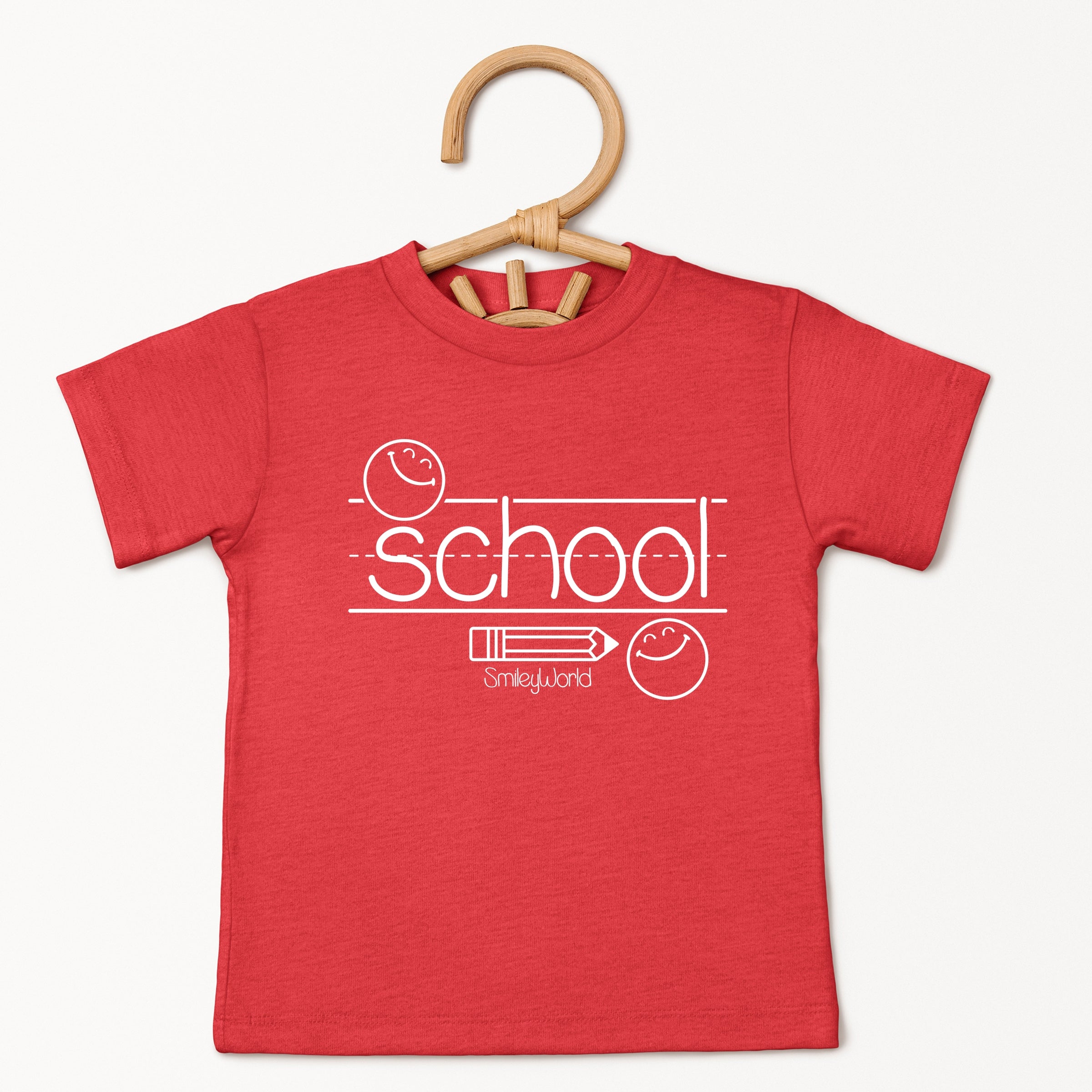 SmileyWorld School Handwriting Lines - Toddler Short Sleeve Graphic T-Shirt