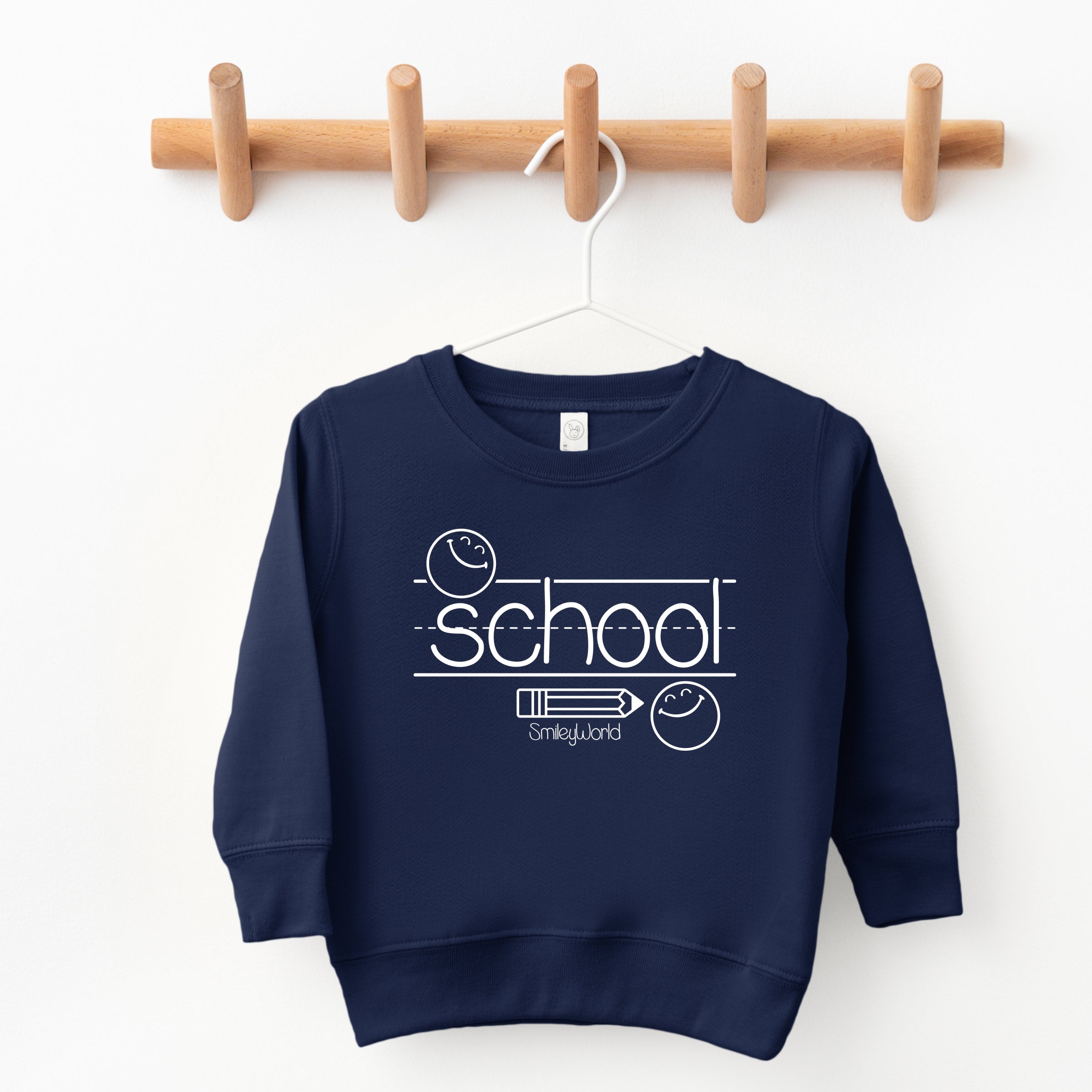 SmileyWorld School Handwriting Lines - Toddler Graphic Sweatshirt