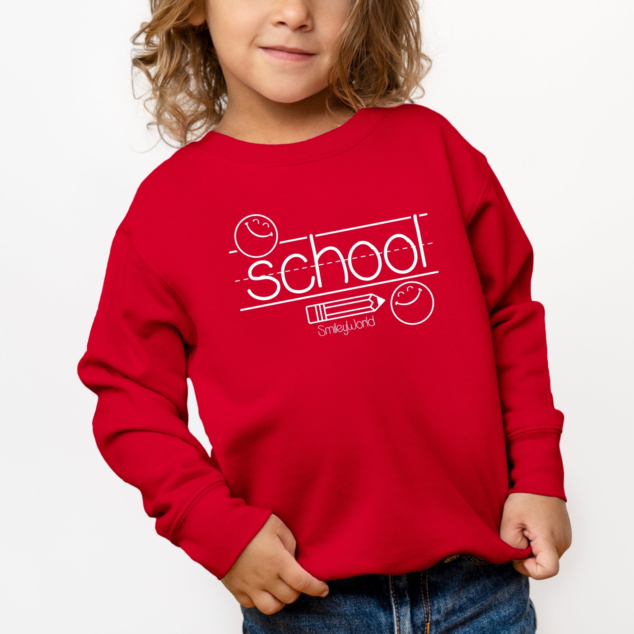 SmileyWorld School Handwriting Lines - Toddler Graphic Sweatshirt
