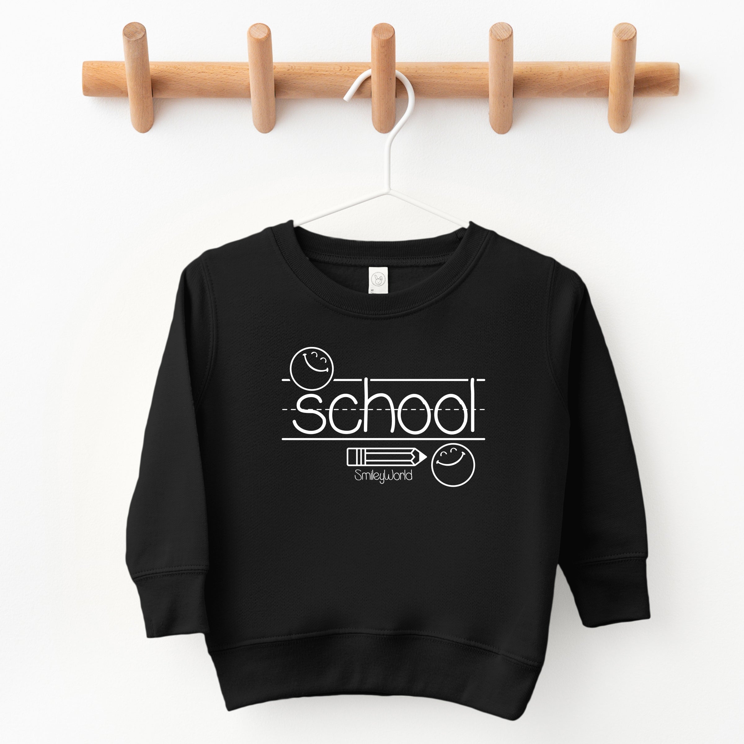 SmileyWorld School Handwriting Lines - Toddler Graphic Sweatshirt