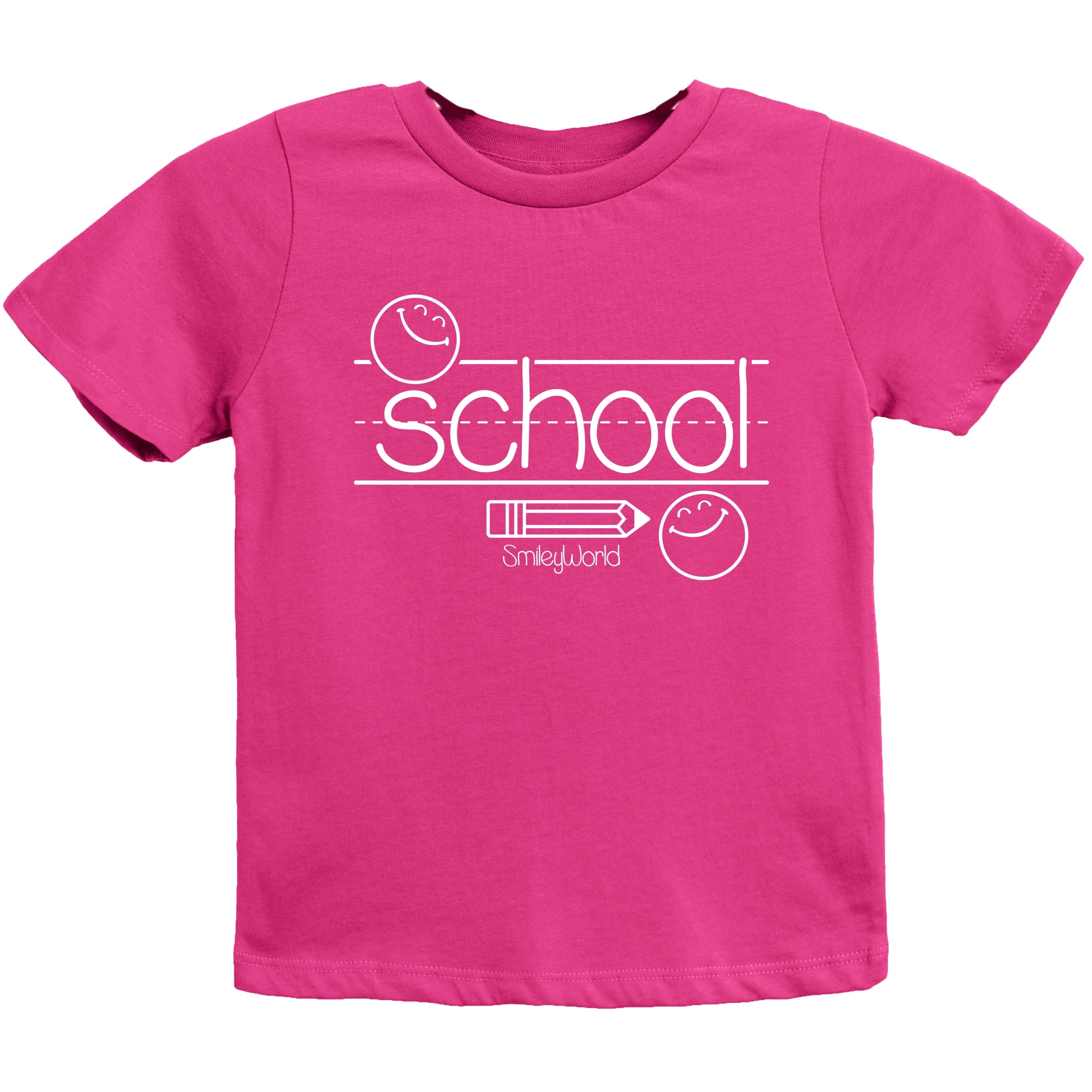 SmileyWorld School Handwriting Lines - Youth Short Sleeve Graphic T-Shirt
