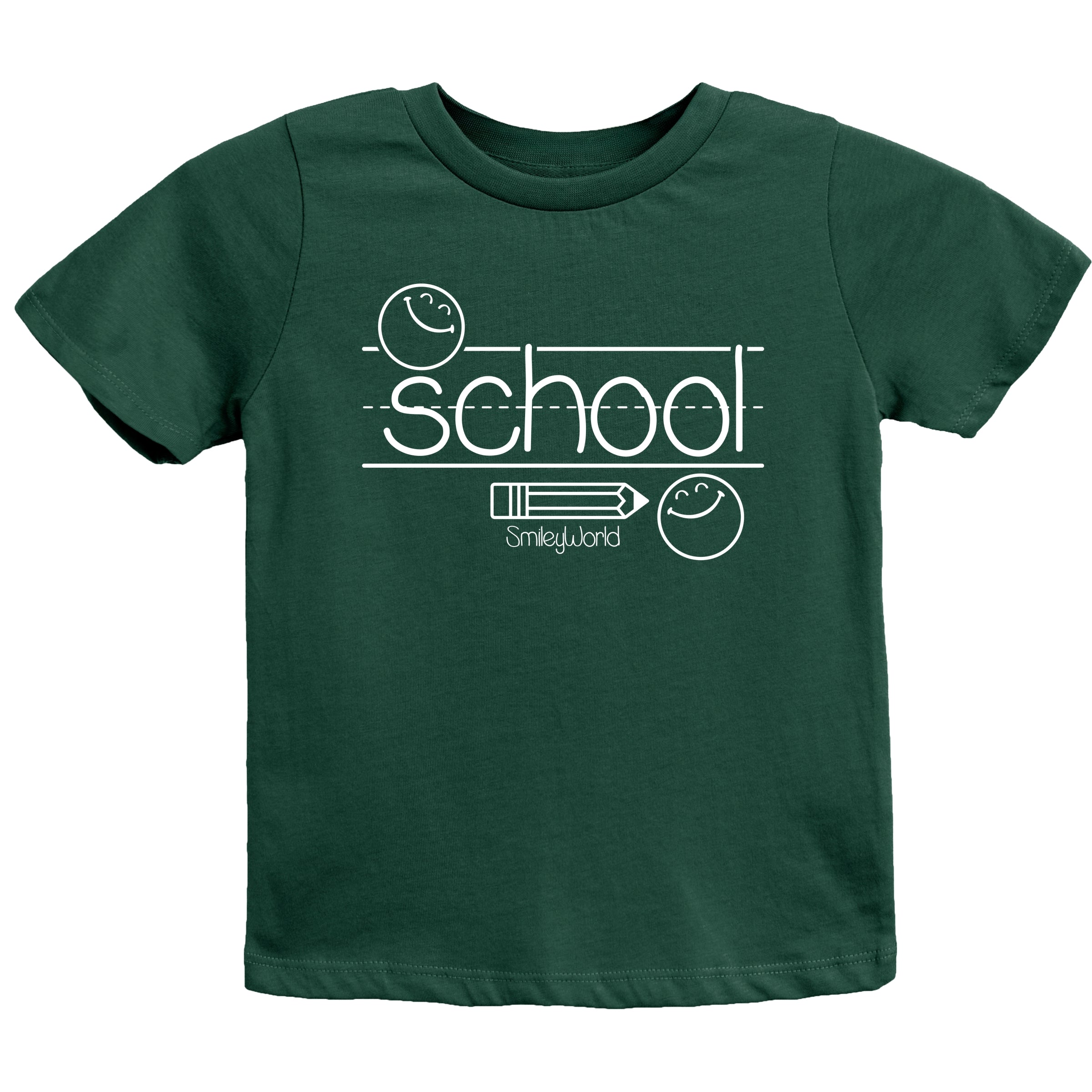 SmileyWorld School Handwriting Lines - Youth Short Sleeve Graphic T-Shirt