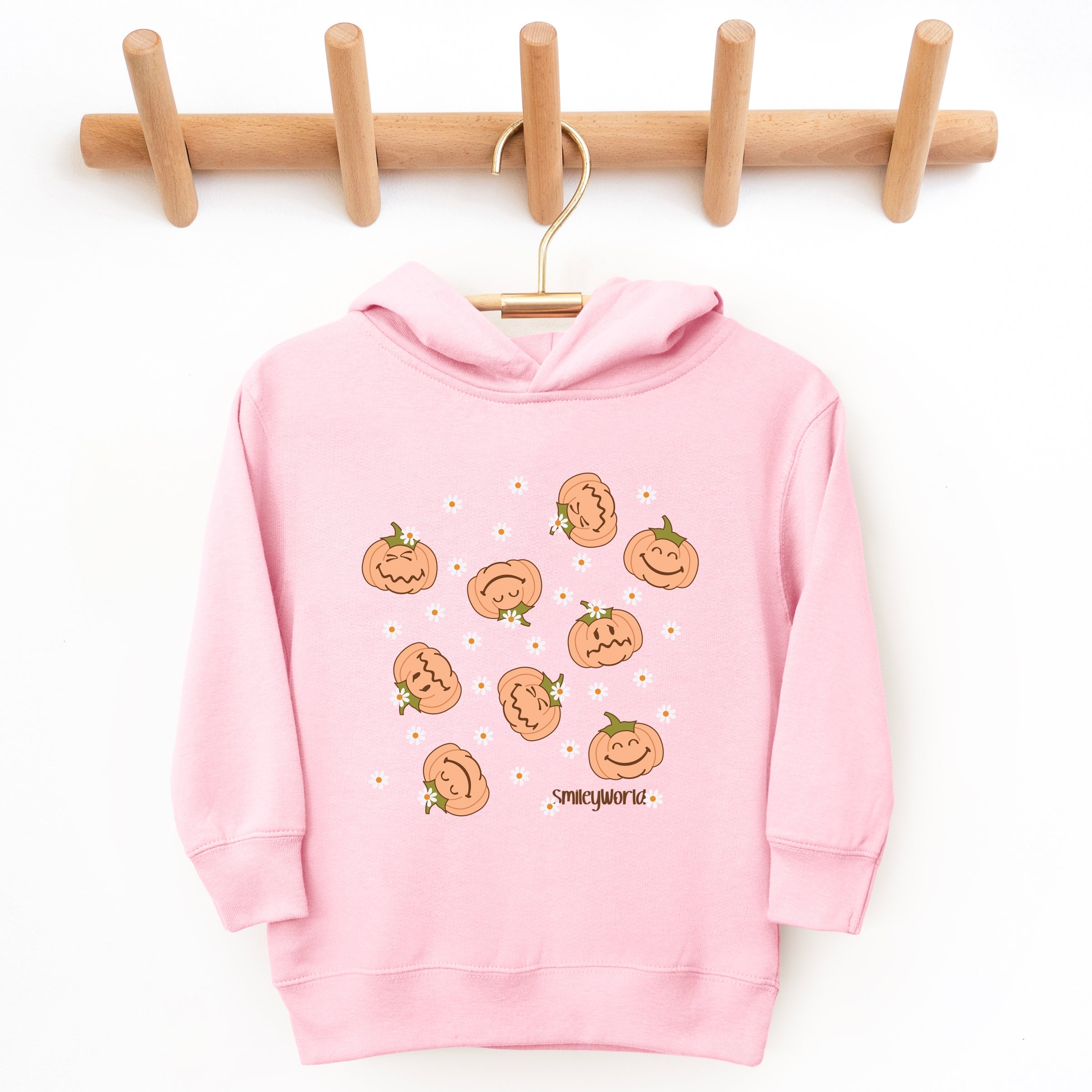 SmileyWorld Pumpkin Collage Daisies - Toddler Hoodie