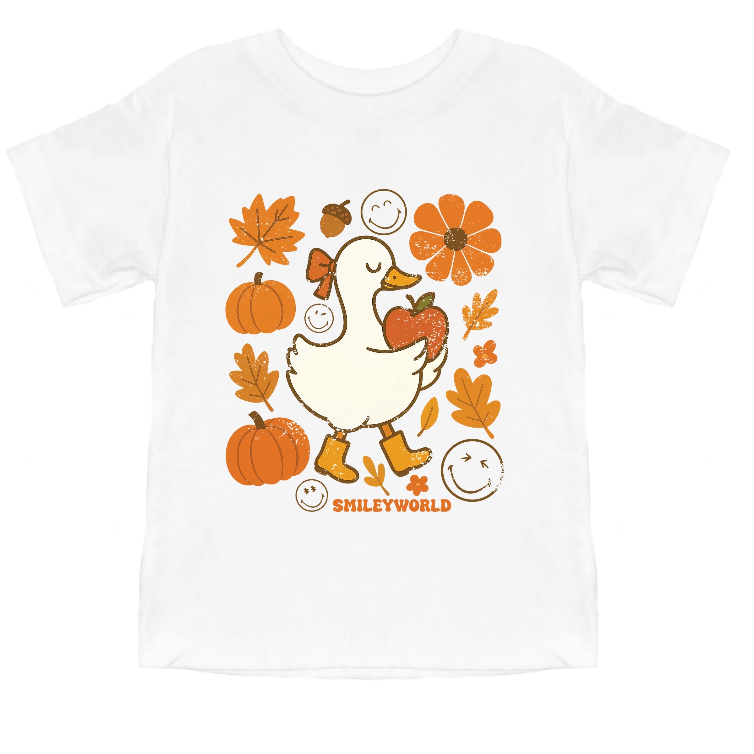 SmileyWorld Goose Autumn - Youth Short Sleeve Graphic T-Shirt and Toddler Short Sleeve Graphic T-Shirt