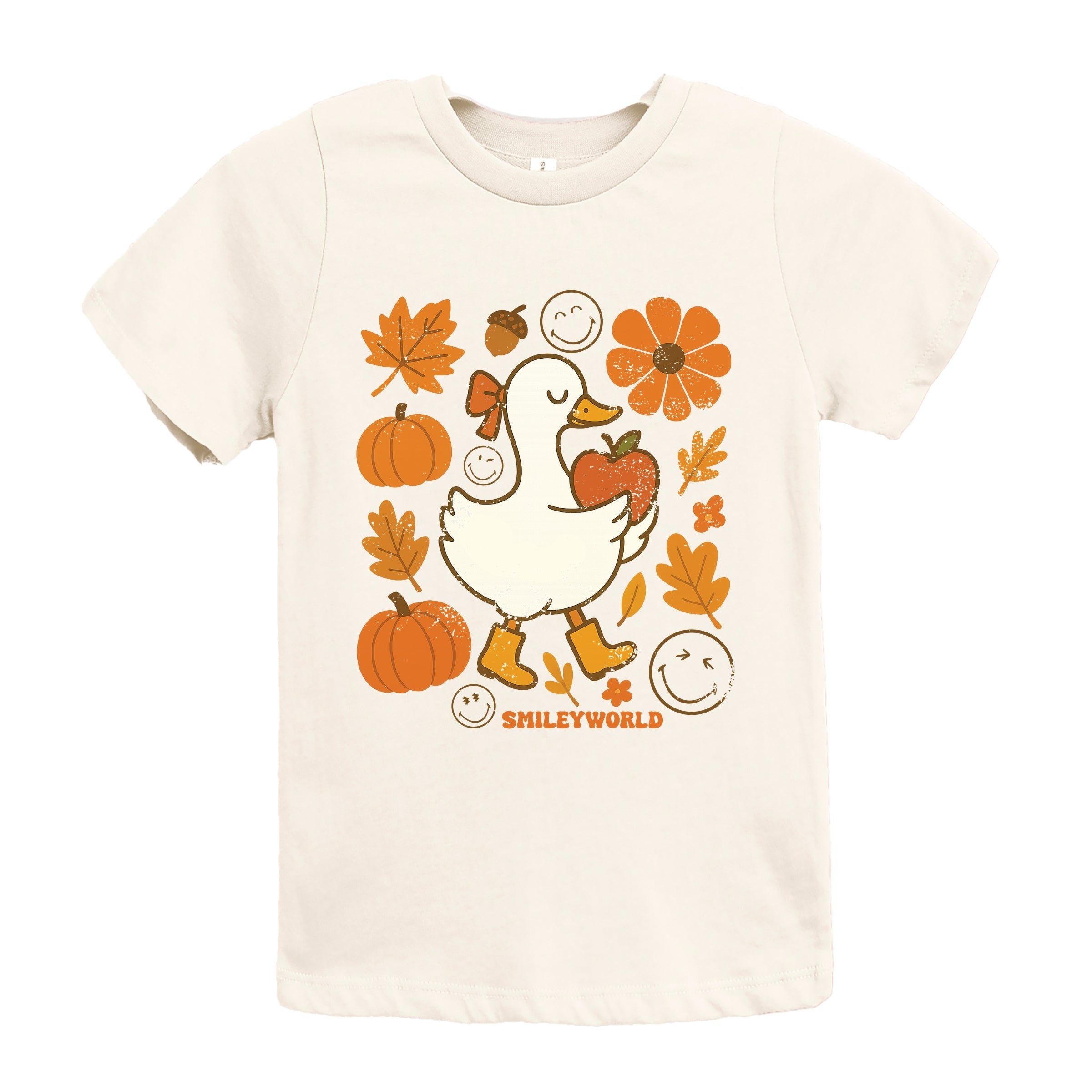 SmileyWorld Goose Autumn - Youth Short Sleeve Graphic T-Shirt and Toddler Short Sleeve Graphic T-Shirt
