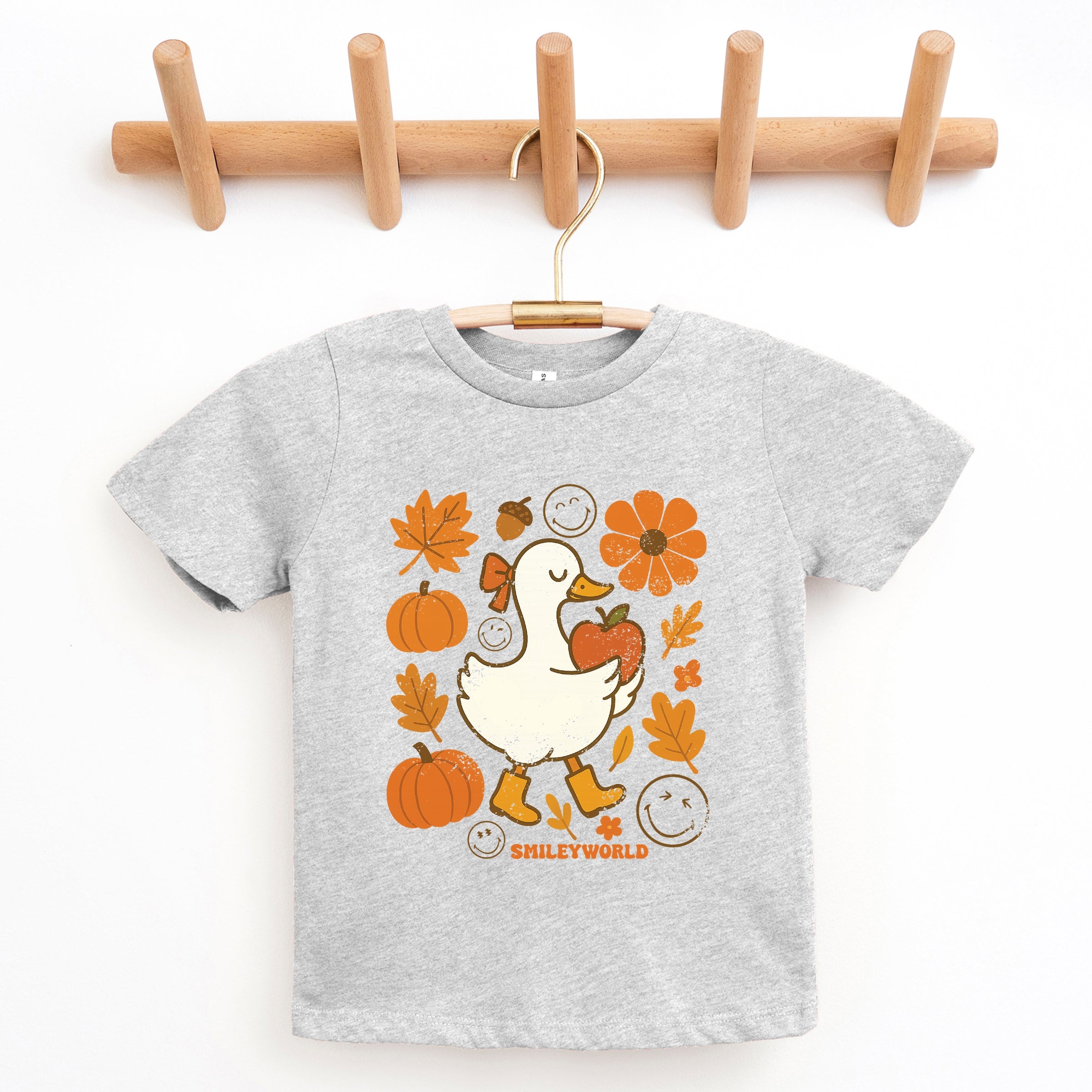 SmileyWorld Goose Autumn - Youth Short Sleeve Graphic T-Shirt and Toddler Short Sleeve Graphic T-Shirt