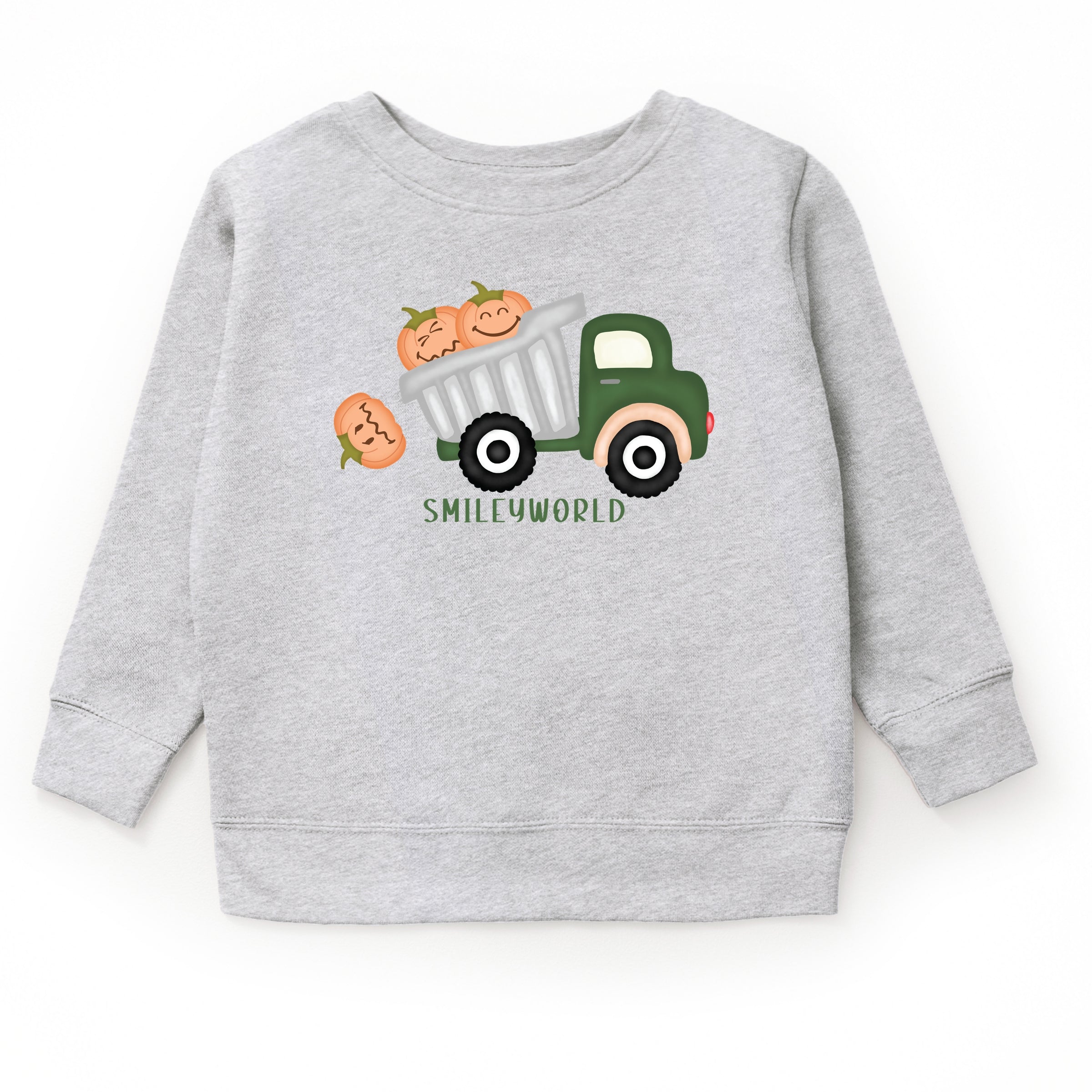 SmileyWorld Dump Truck Pumpkins - Toddler Sweatshirt and Youth Sweatshirt