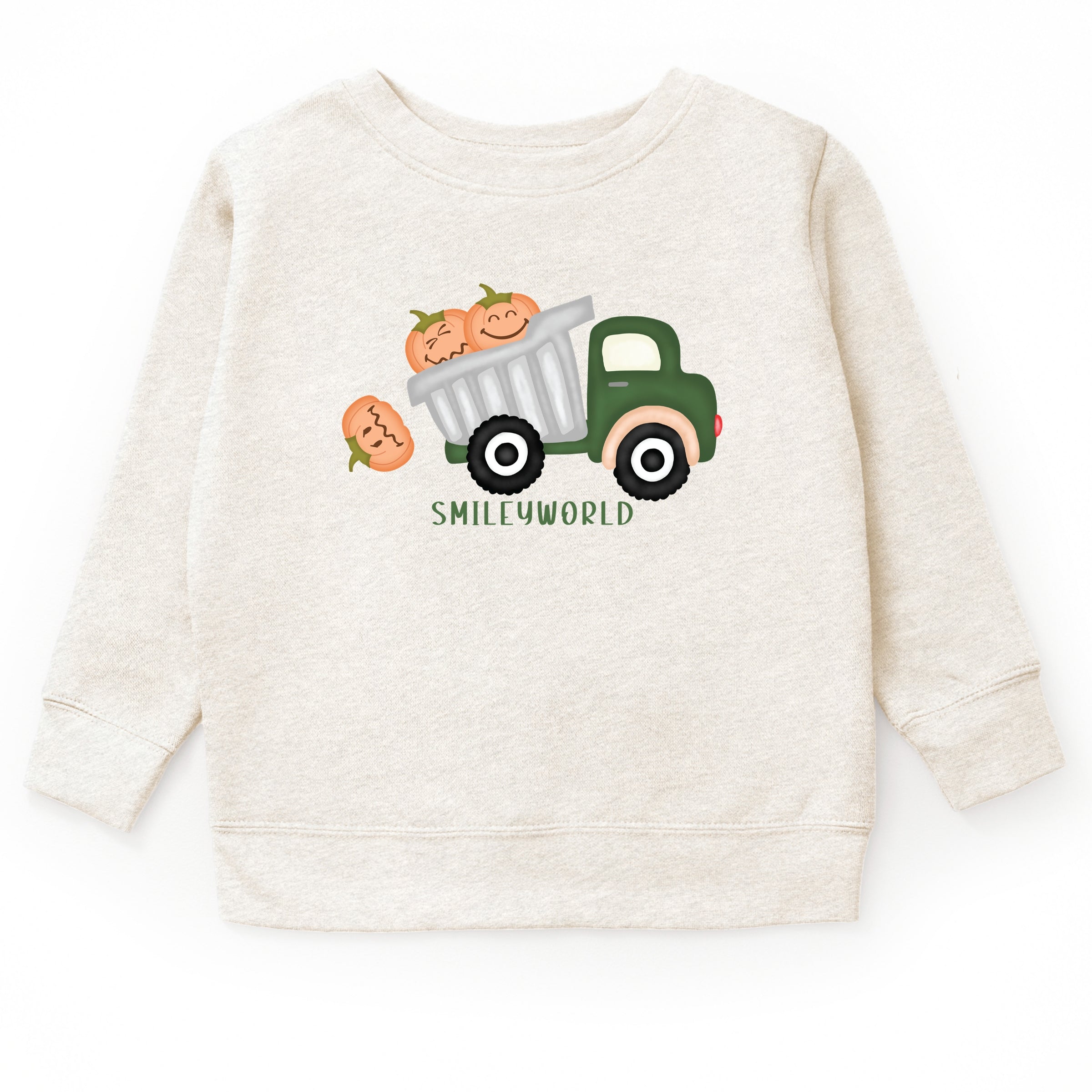 SmileyWorld Dump Truck Pumpkins - Toddler Sweatshirt and Youth Sweatshirt