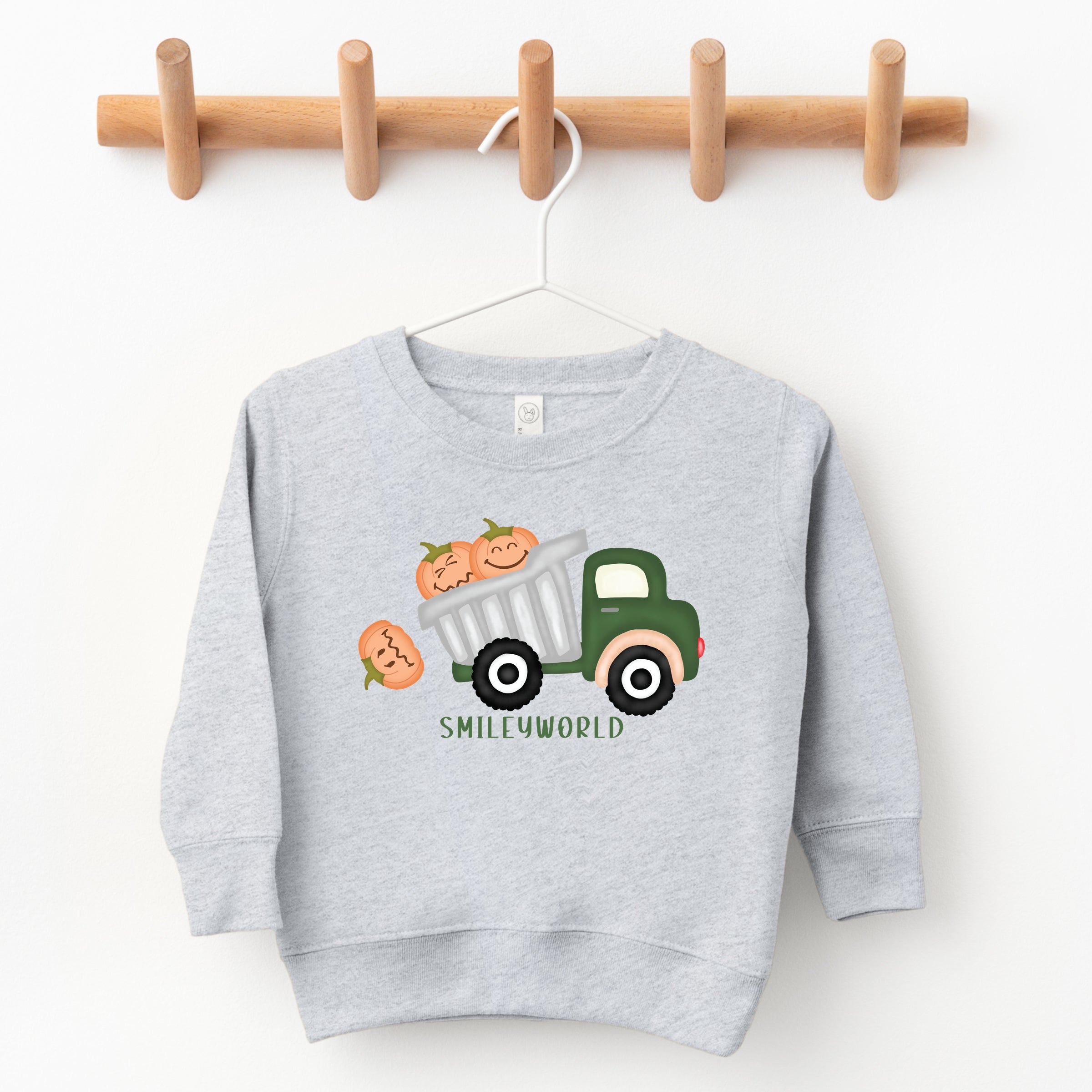 SmileyWorld Dump Truck Pumpkins - Toddler Sweatshirt and Youth Sweatshirt