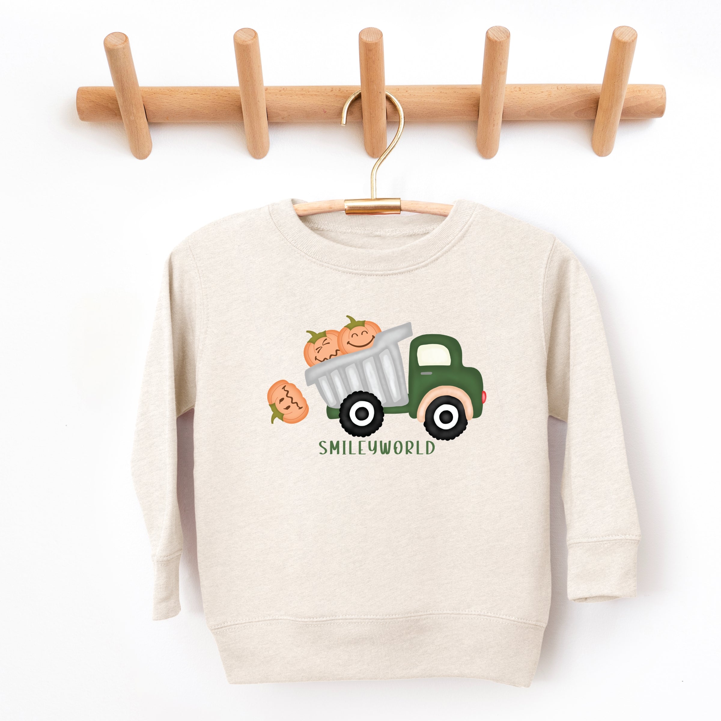 SmileyWorld Dump Truck Pumpkins - Toddler Sweatshirt and Youth Sweatshirt