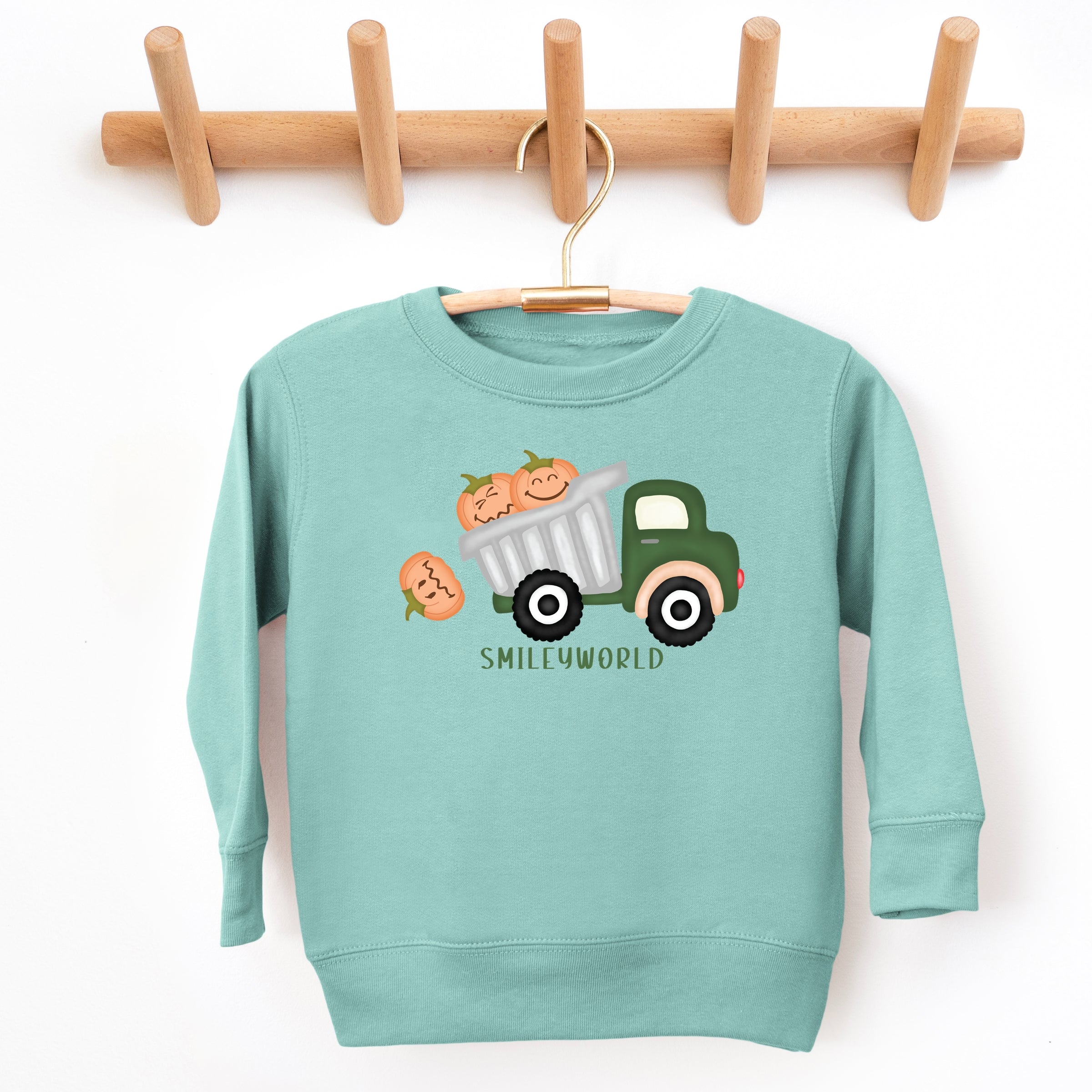 SmileyWorld Dump Truck Pumpkins - Toddler Sweatshirt and Youth Sweatshirt