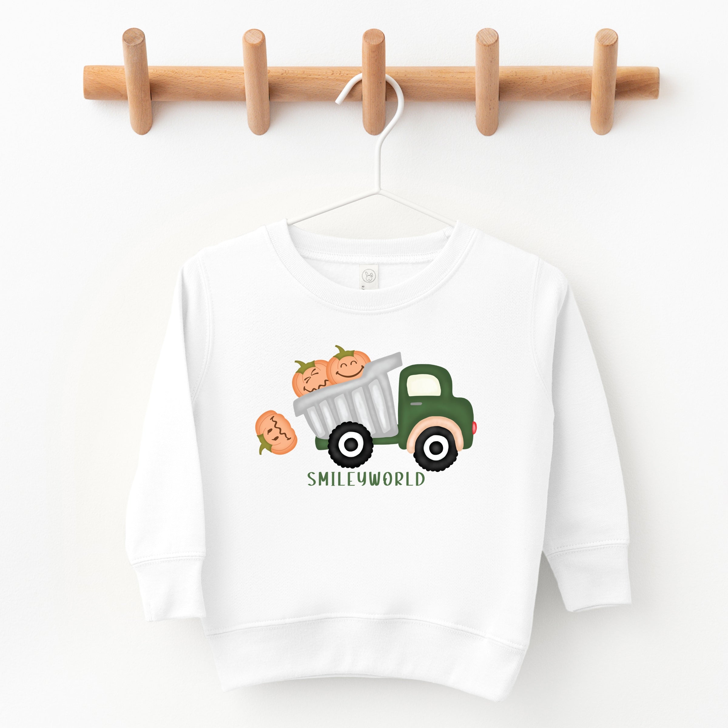 SmileyWorld Dump Truck Pumpkins - Toddler Sweatshirt and Youth Sweatshirt
