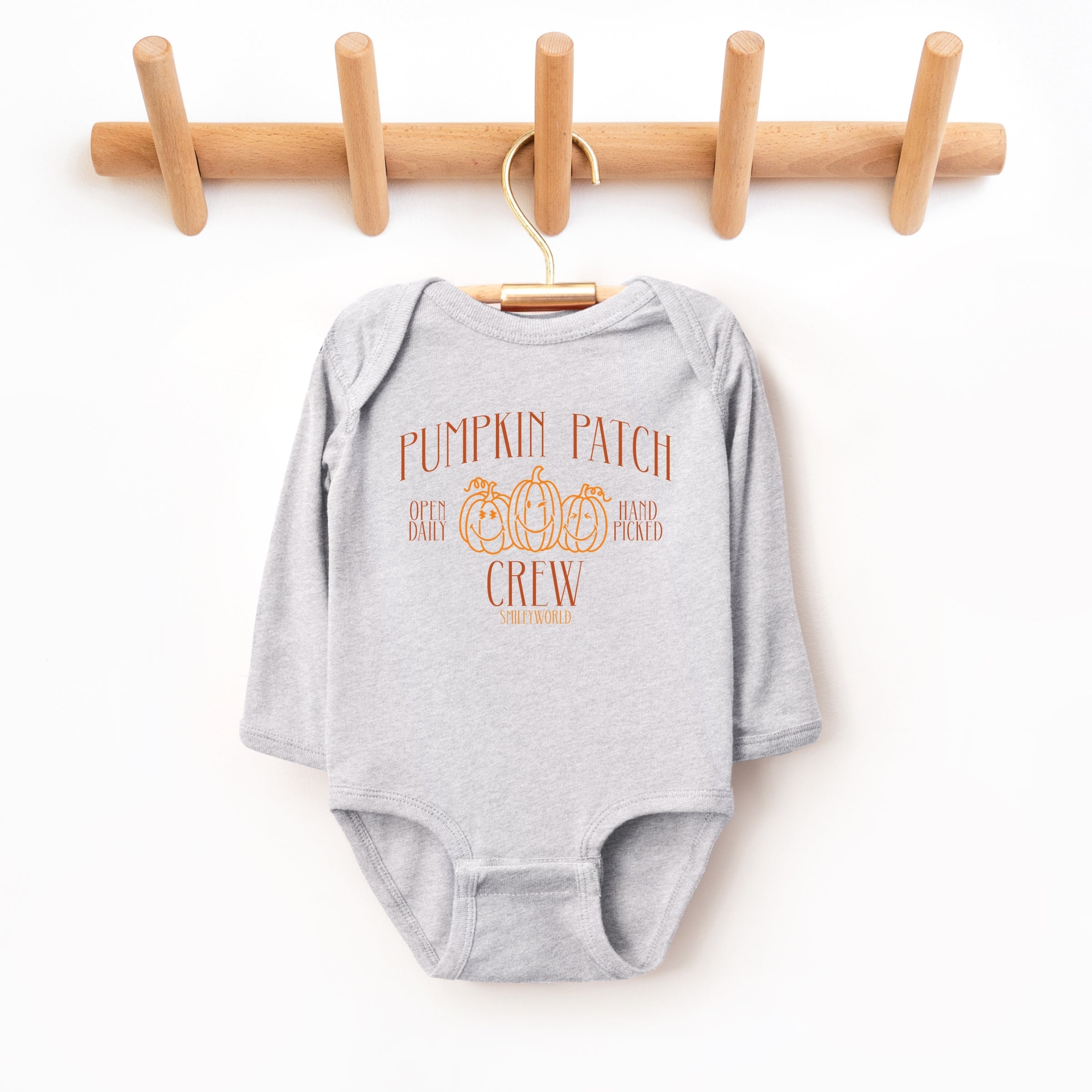 SmileyWorld Pumpkin Patch Crew - Baby Long Sleeve Bodysuit