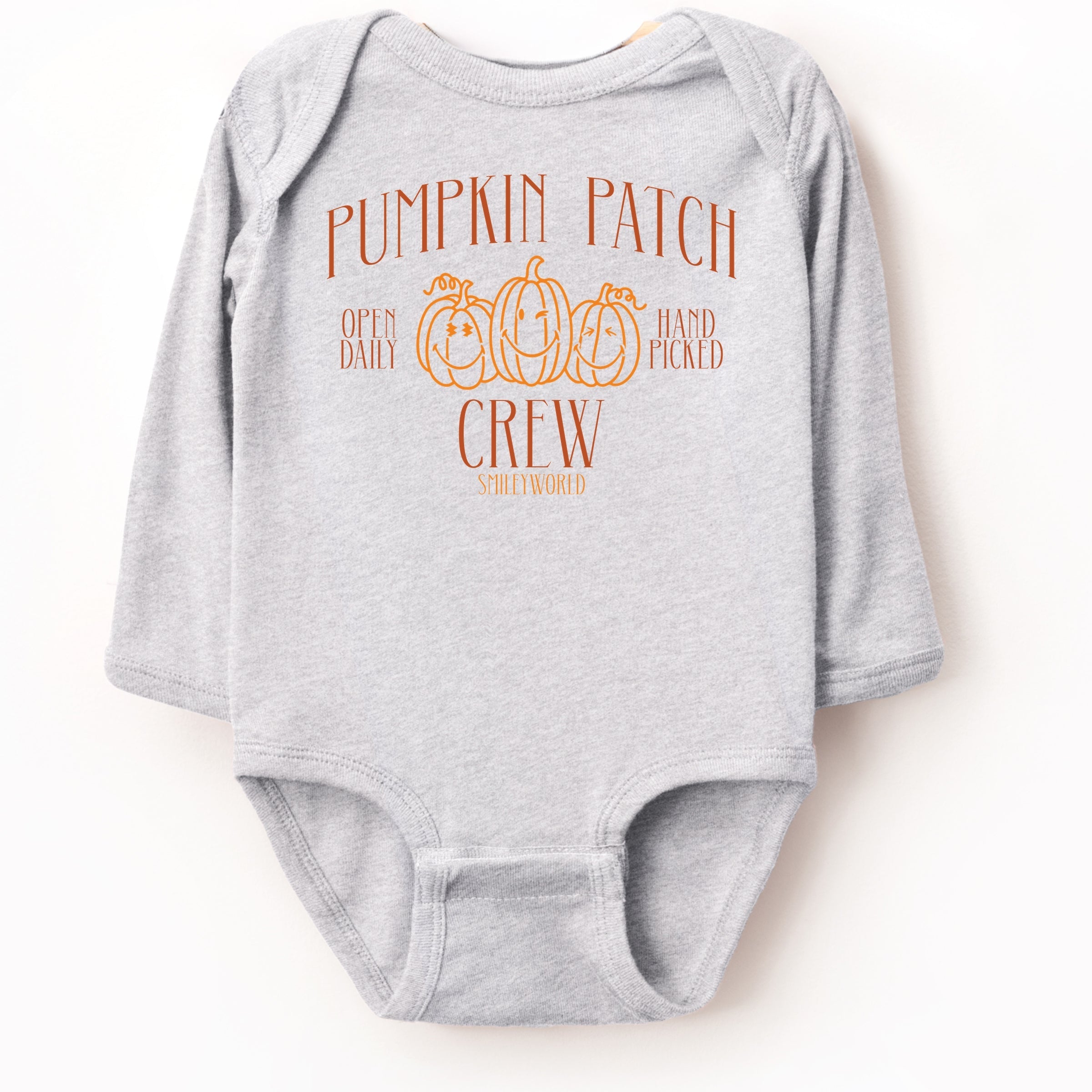 SmileyWorld Pumpkin Patch Crew - Baby Long Sleeve Bodysuit
