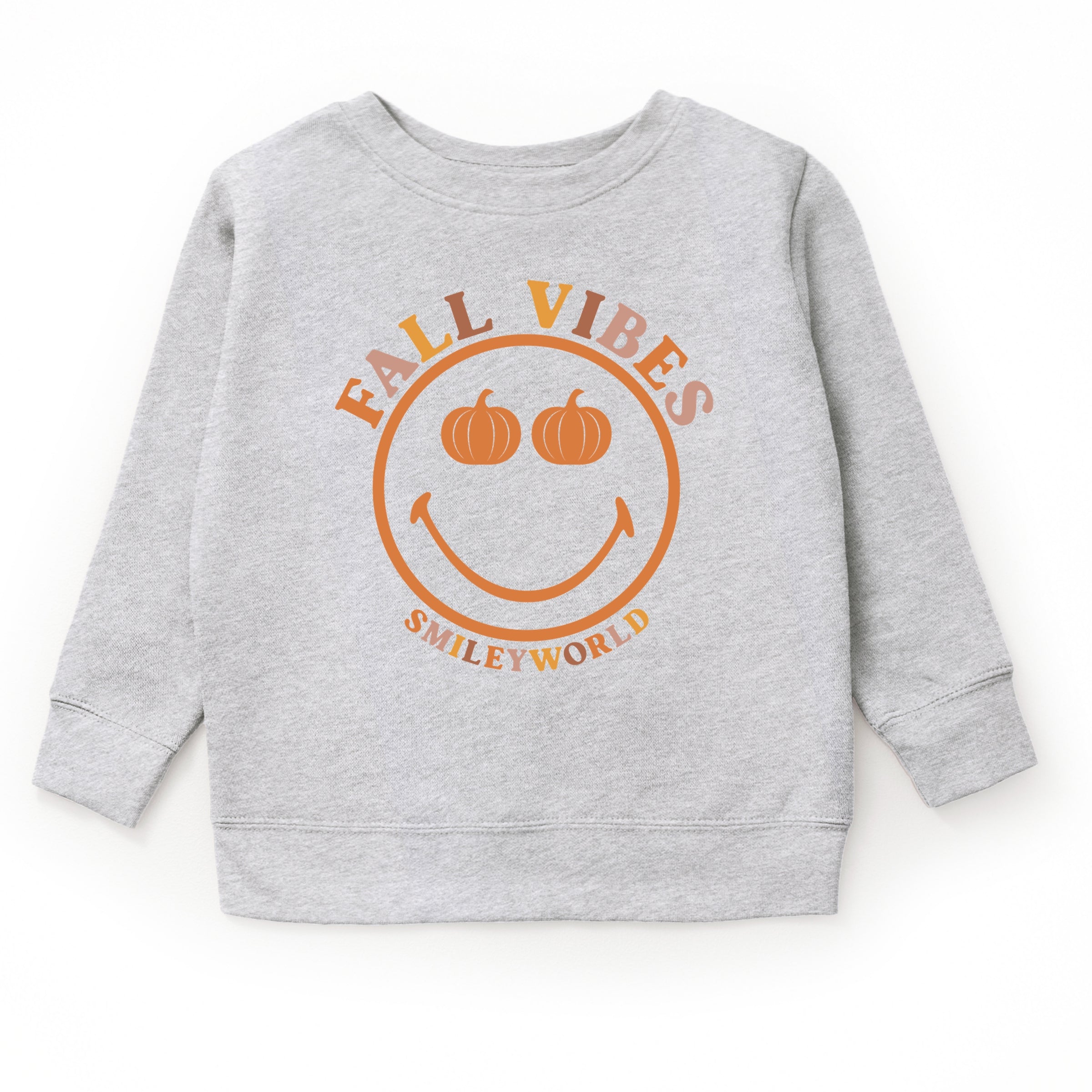 SmileyWorld Fall Vibes - Toddler Graphic Sweatshirt and Youth Graphic Sweatshirt