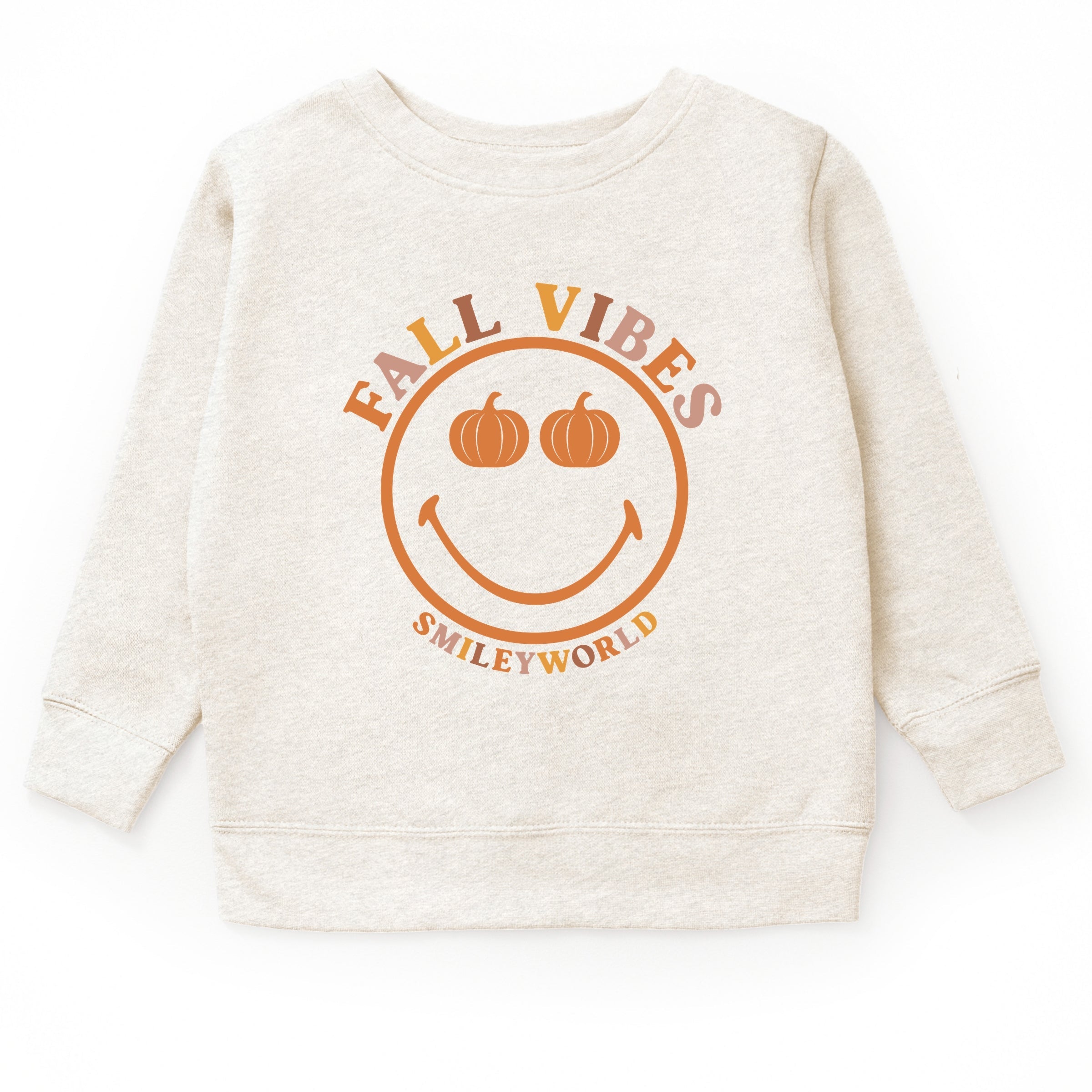 SmileyWorld Fall Vibes - Toddler Graphic Sweatshirt and Youth Graphic Sweatshirt