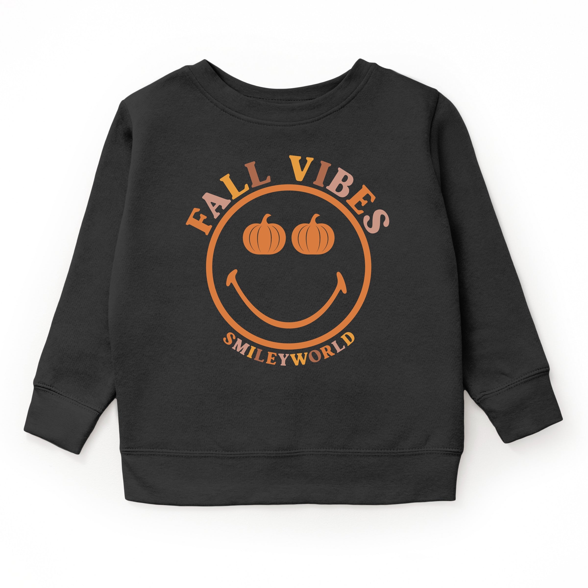 SmileyWorld Fall Vibes - Toddler Graphic Sweatshirt and Youth Graphic Sweatshirt