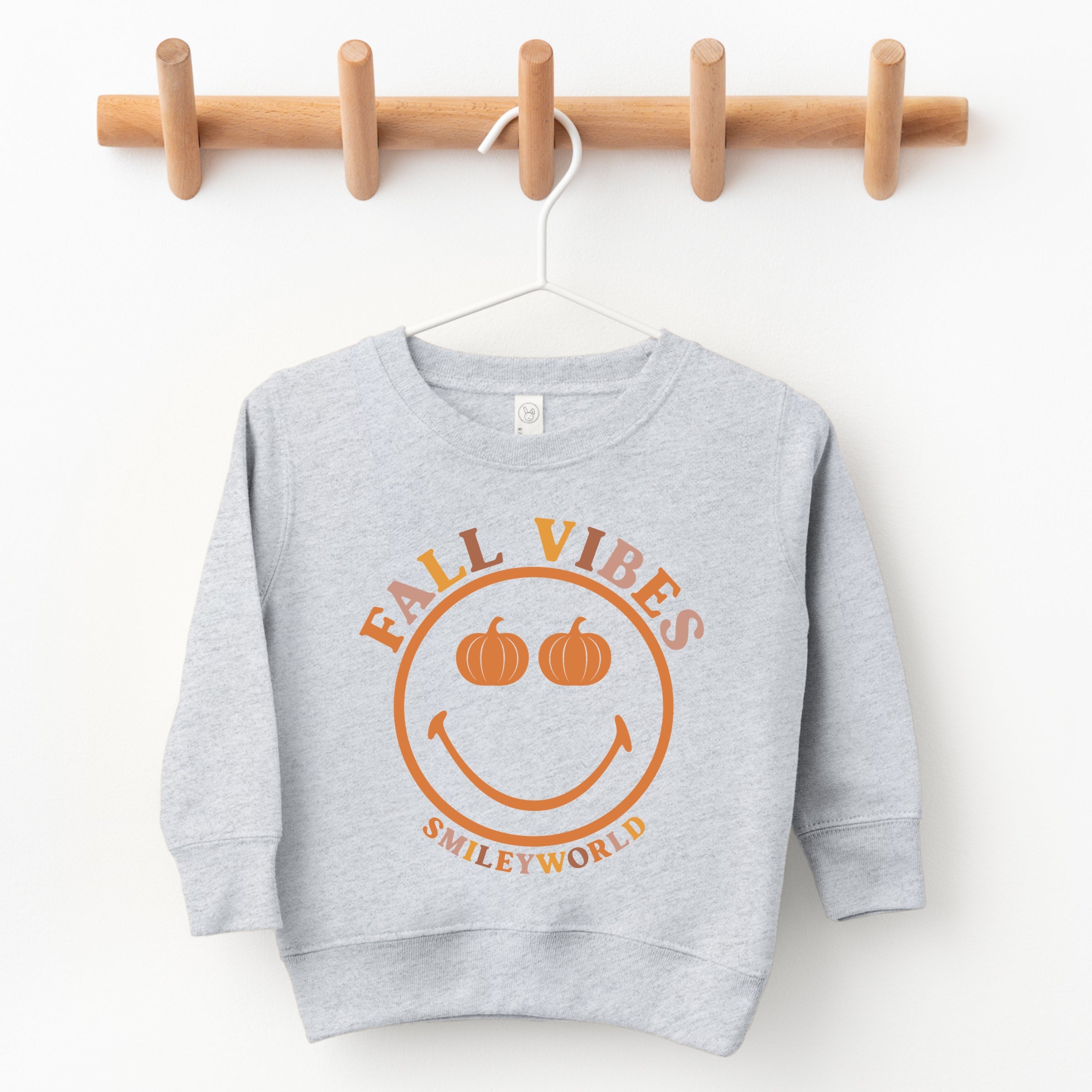 SmileyWorld Fall Vibes - Toddler Graphic Sweatshirt and Youth Graphic Sweatshirt
