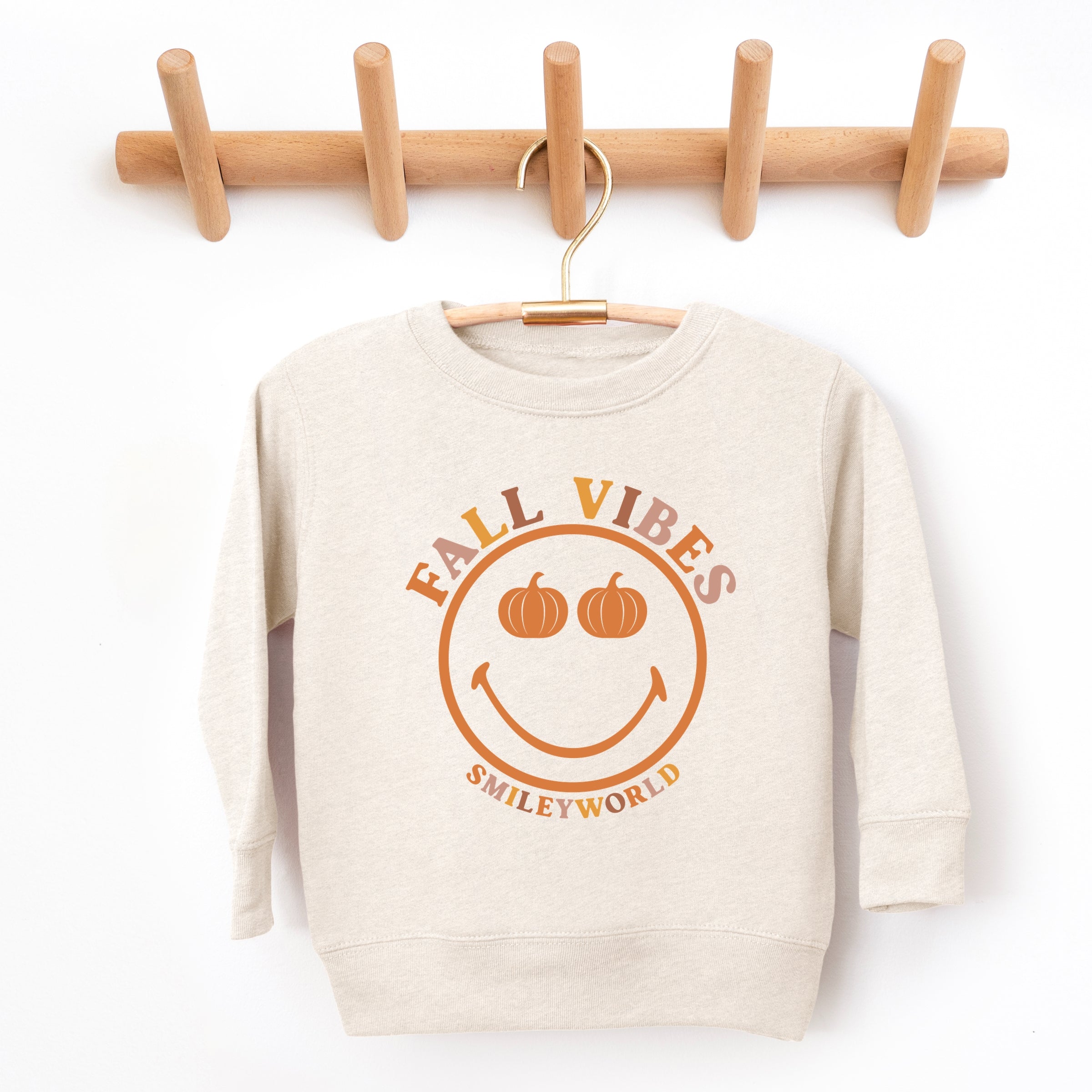 SmileyWorld Fall Vibes - Toddler Graphic Sweatshirt and Youth Graphic Sweatshirt