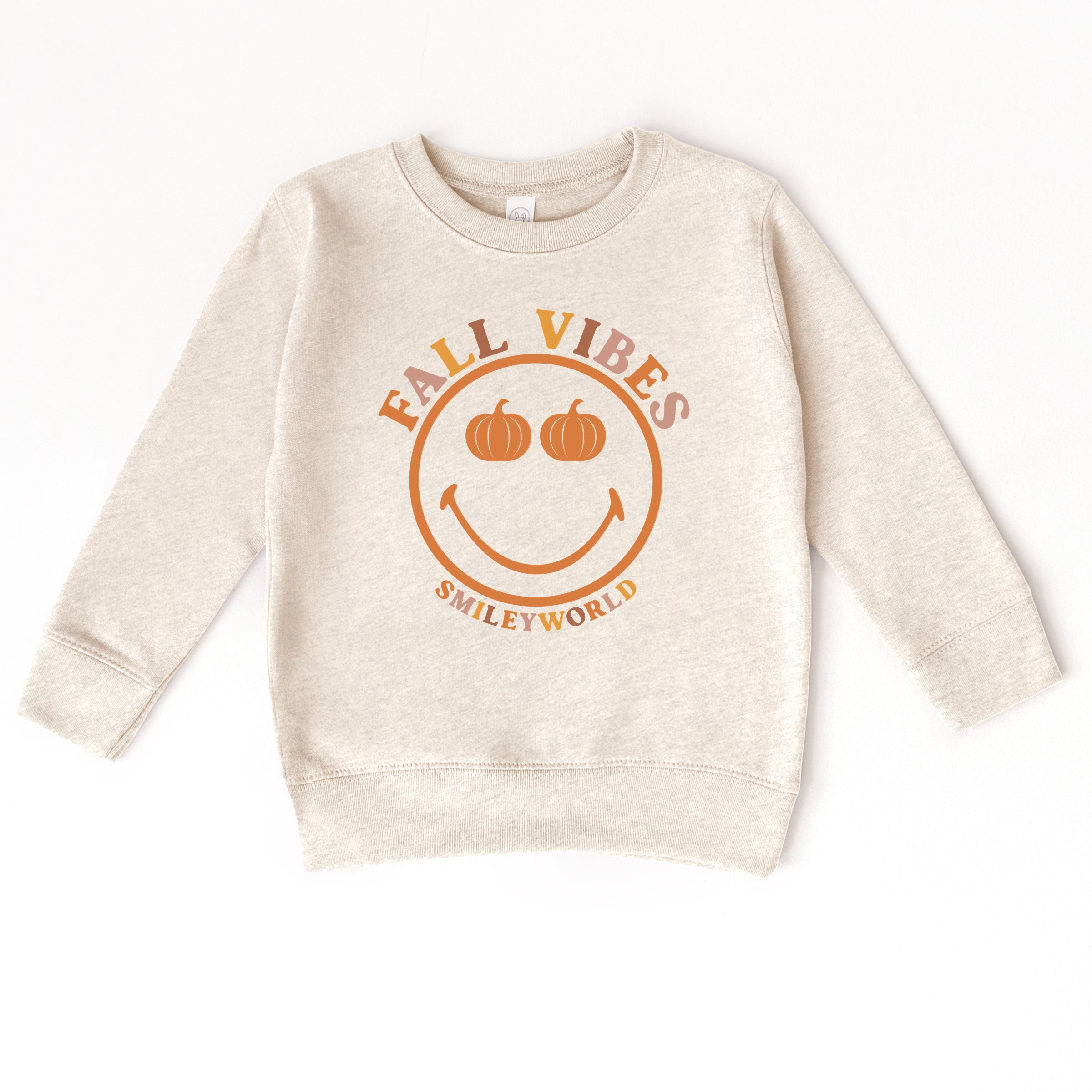 SmileyWorld Fall Vibes - Toddler Graphic Sweatshirt and Youth Graphic Sweatshirt