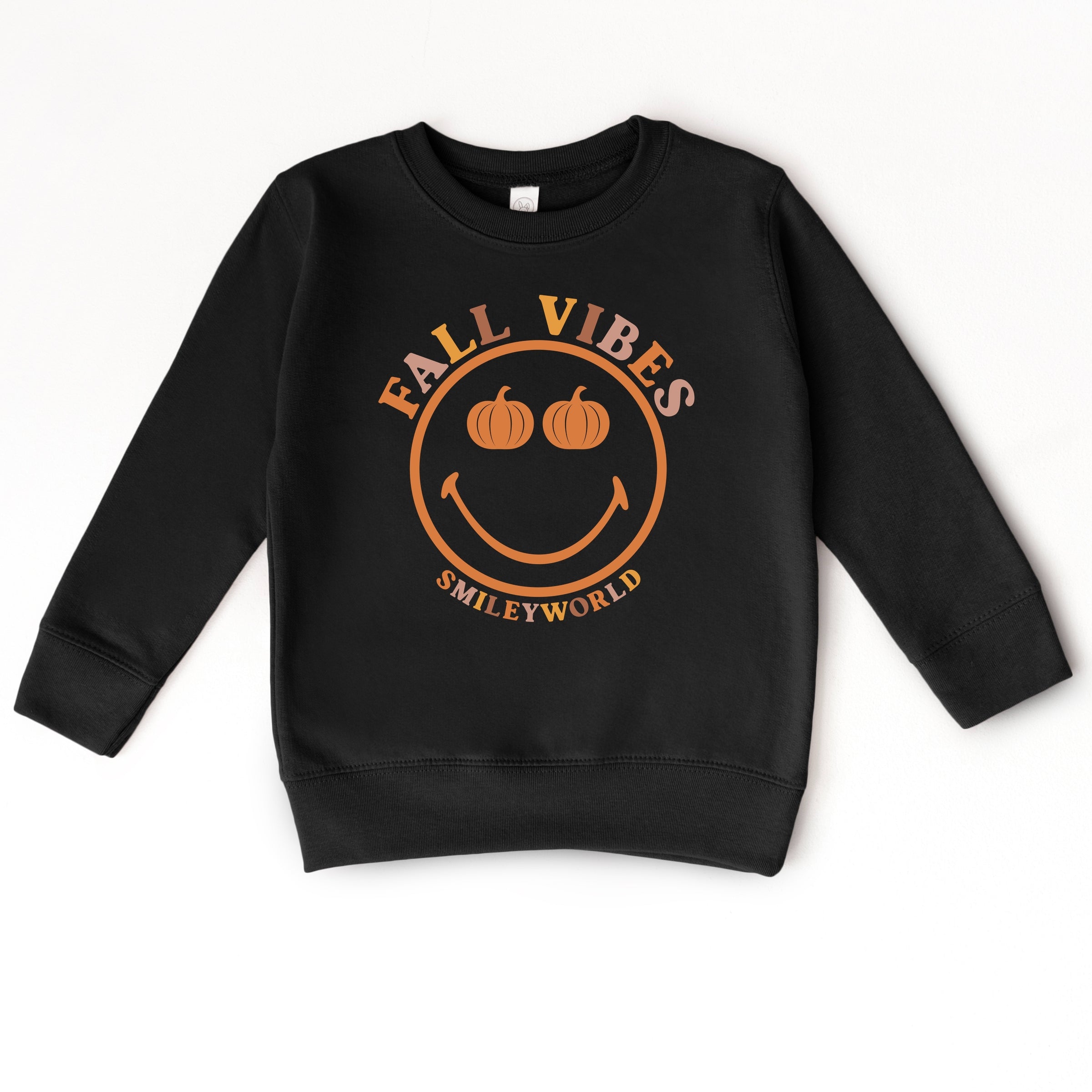SmileyWorld Fall Vibes - Toddler Graphic Sweatshirt and Youth Graphic Sweatshirt