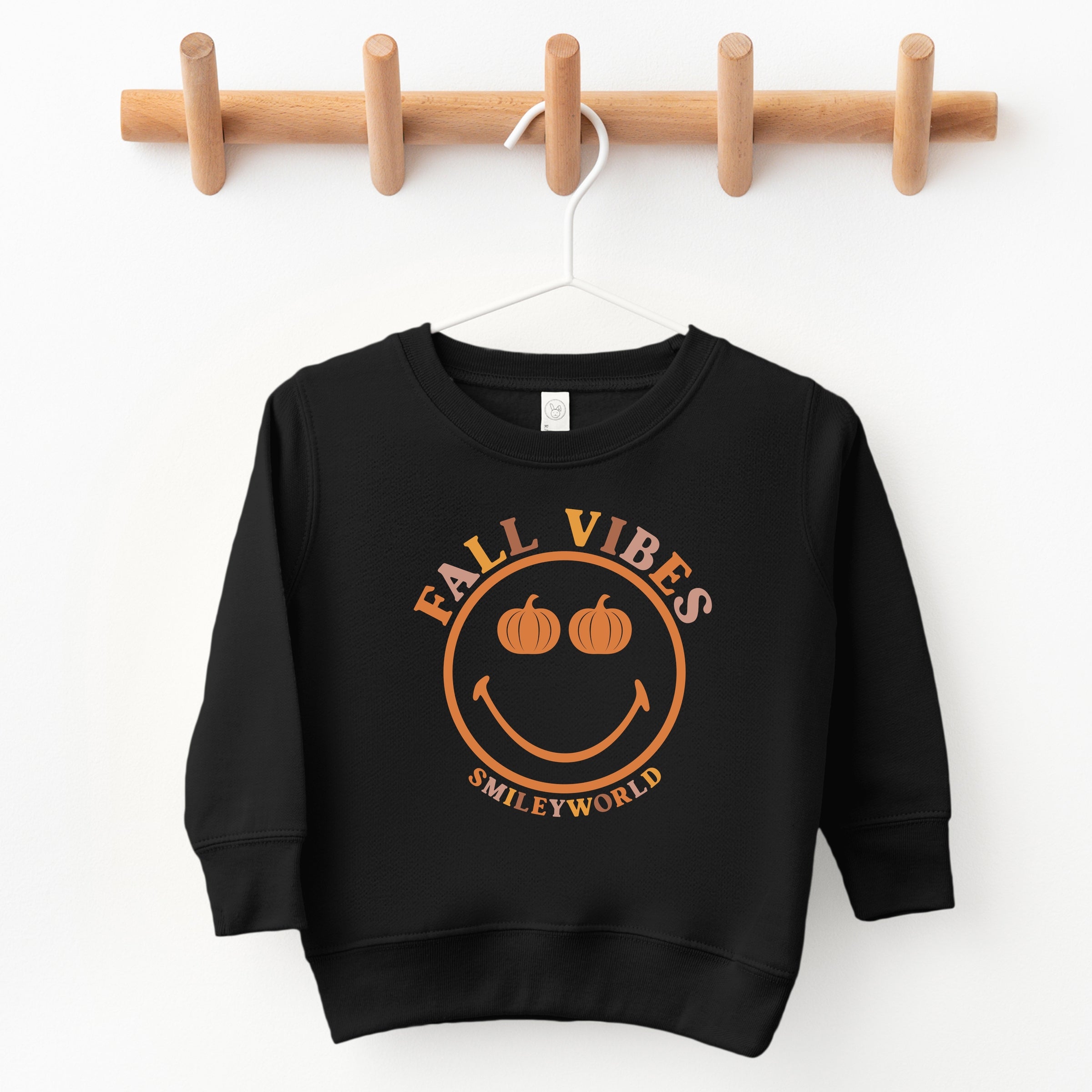 SmileyWorld Fall Vibes - Toddler Graphic Sweatshirt and Youth Graphic Sweatshirt