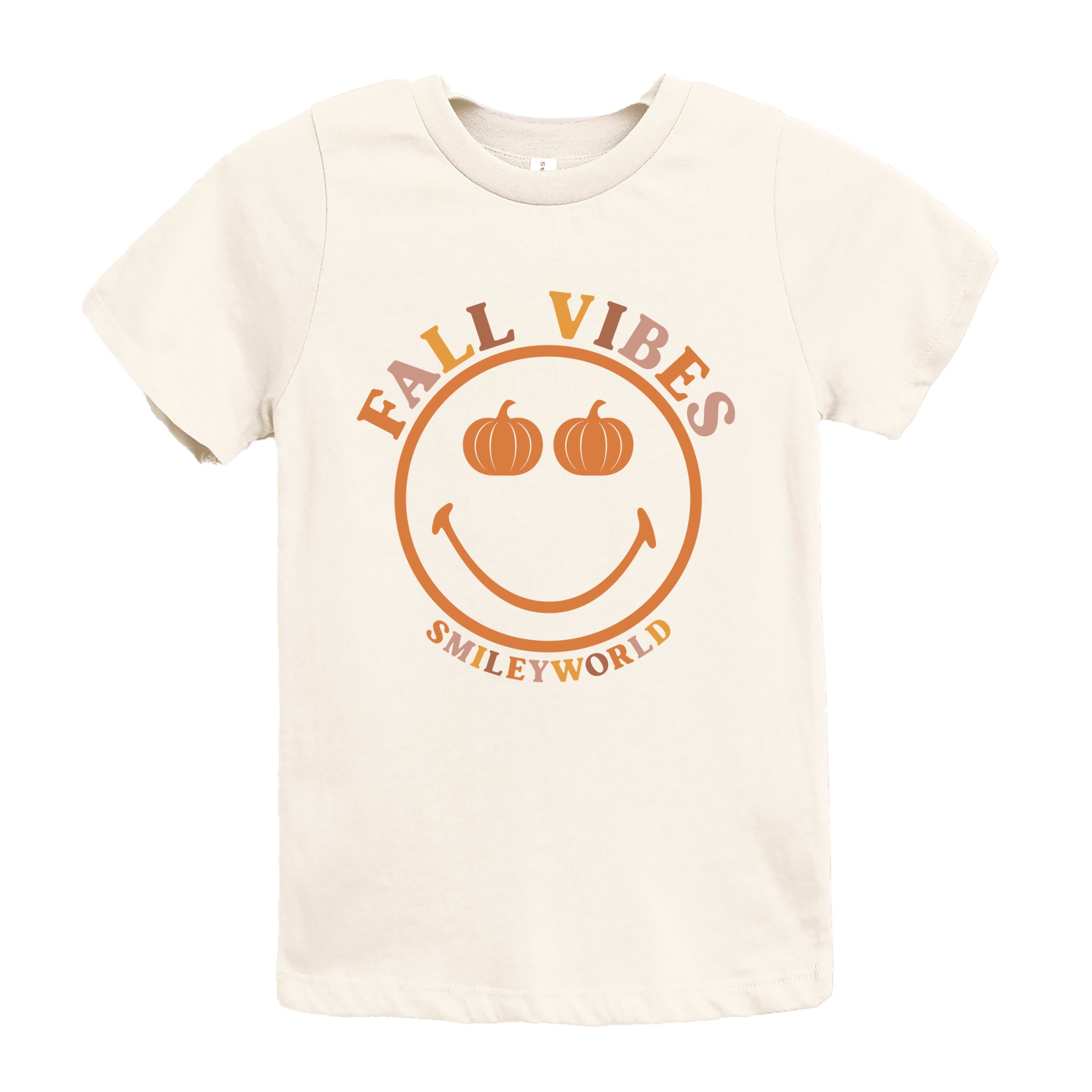 SmileyWorld Fall Vibes - Youth Short Sleeve Graphic T-Shirt and Toddler Short Sleeve Graphic T-Shirt