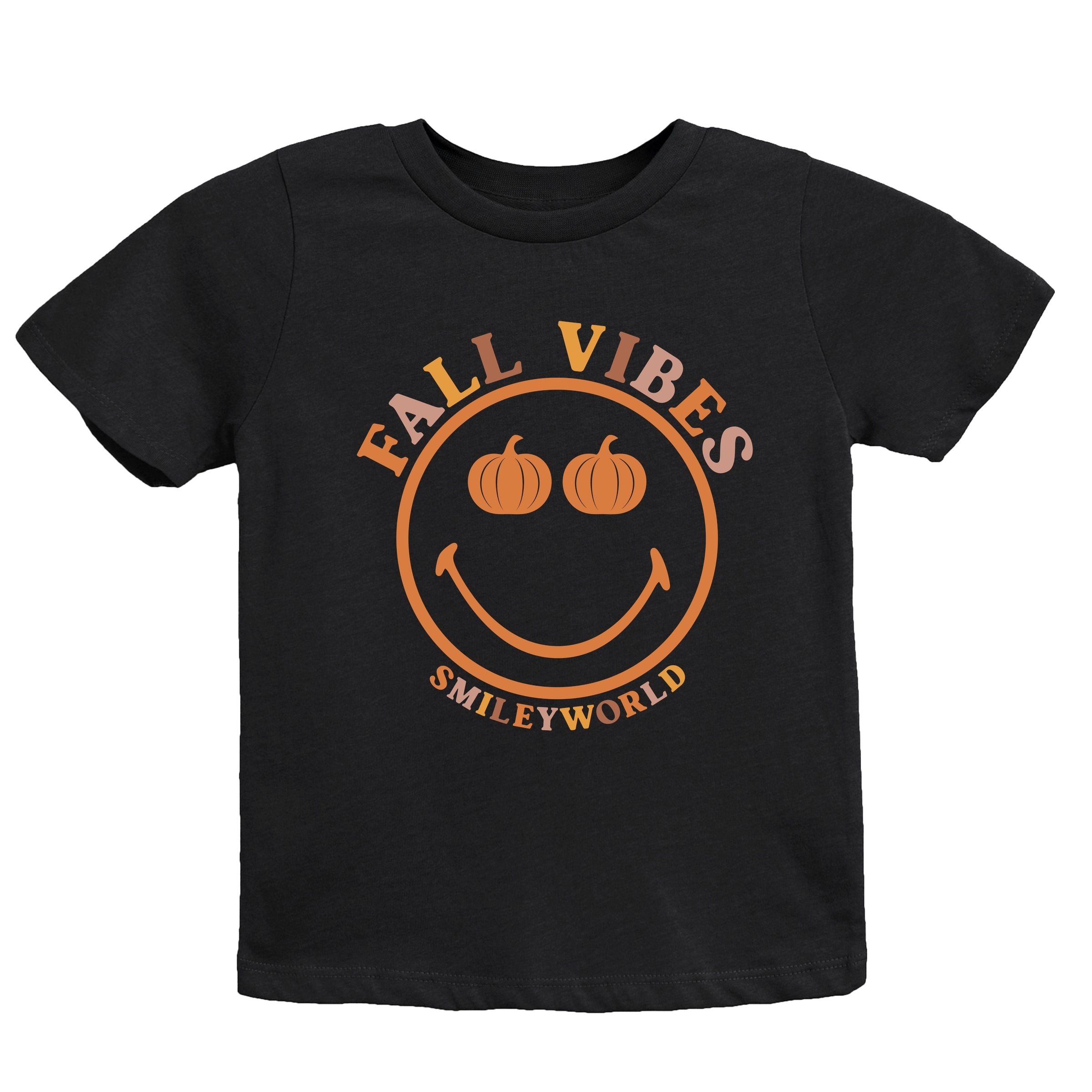 SmileyWorld Fall Vibes - Youth Short Sleeve Graphic T-Shirt and Toddler Short Sleeve Graphic T-Shirt