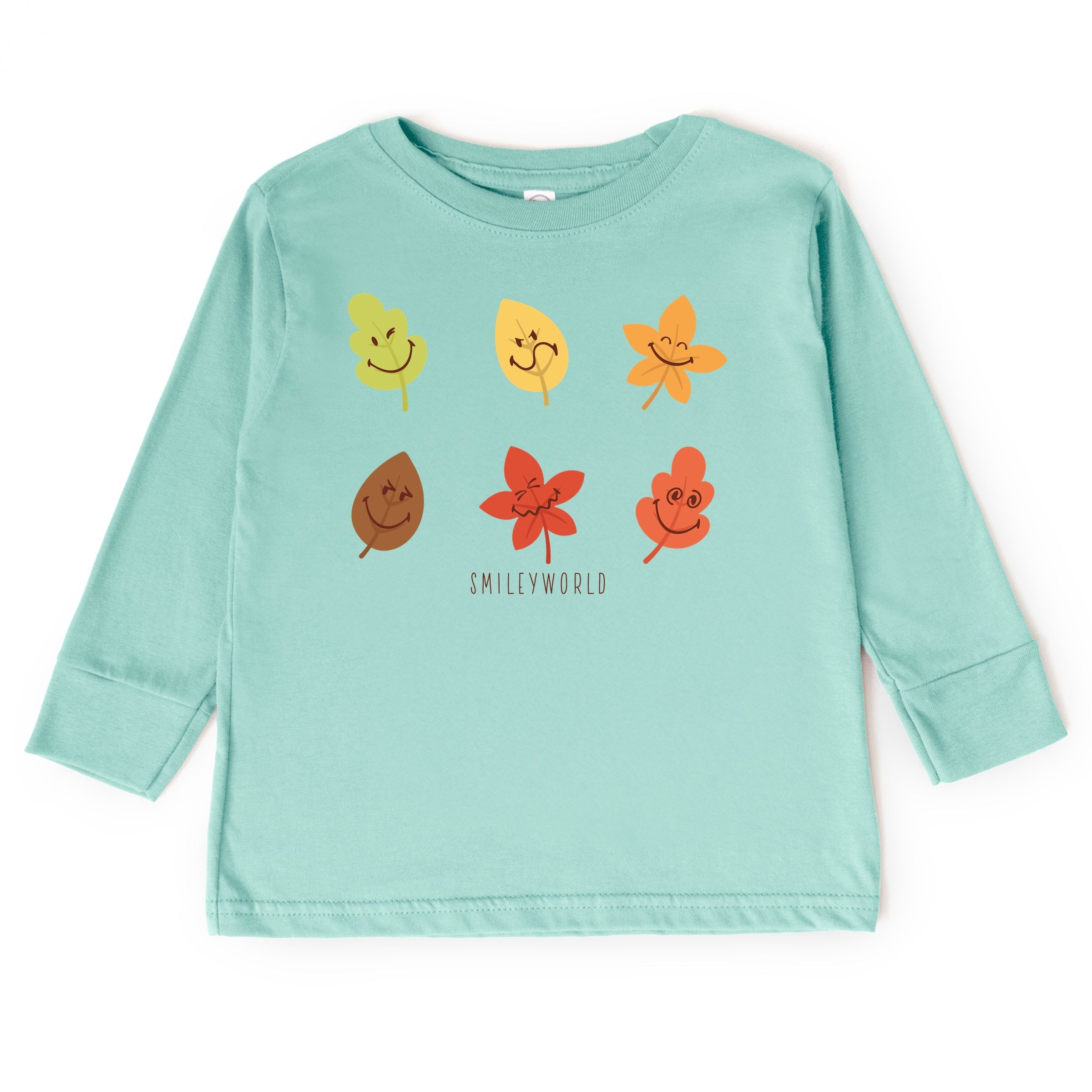 SmileyWorld Fall Leaves - Toddler Long Sleeve Graphic Tee and Youth Long Sleeve Graphic T-Shirt