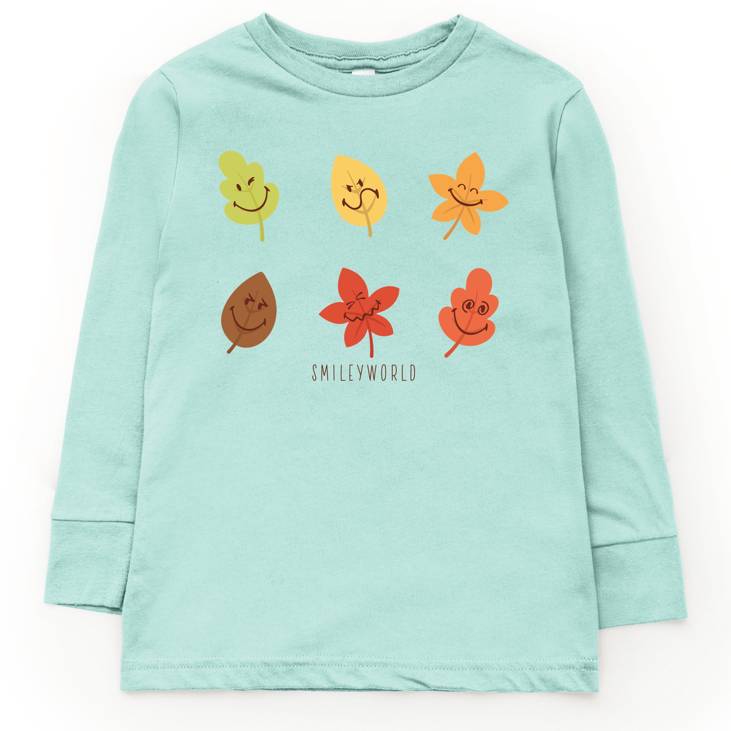SmileyWorld Fall Leaves - Toddler Long Sleeve Graphic Tee and Youth Long Sleeve Graphic T-Shirt