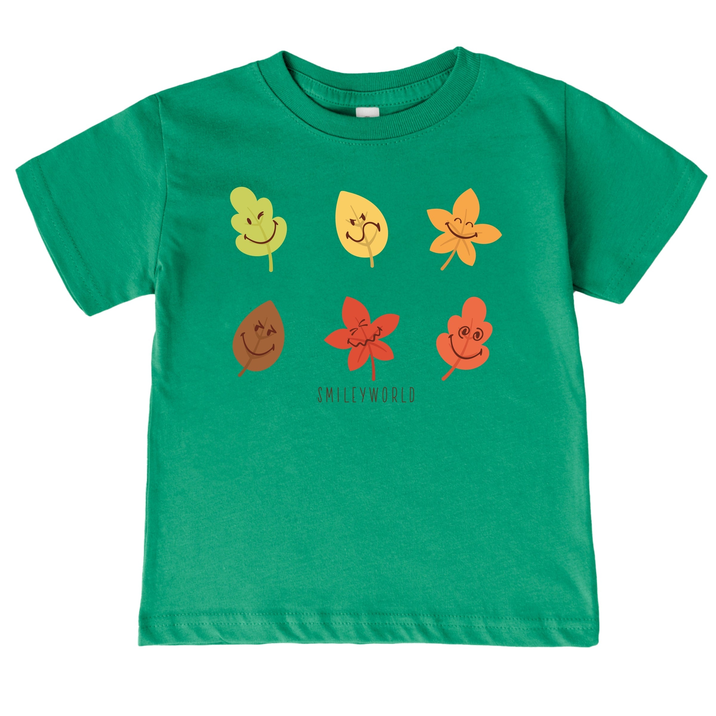 SmileyWorld Fall Leaves - Youth Short Sleeve Graphic T-Shirt and Toddler Short Sleeve Graphic T-Shirt