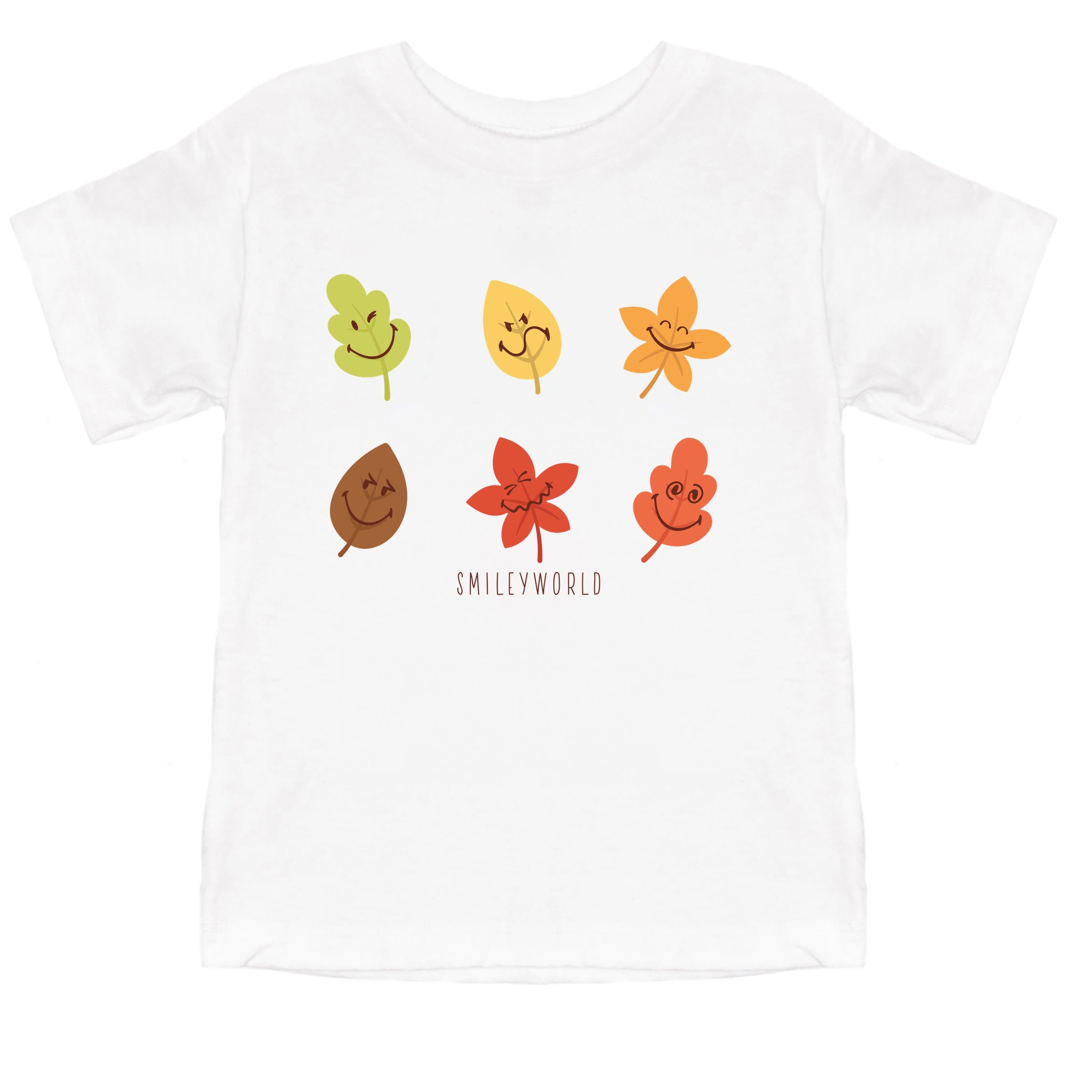 SmileyWorld Fall Leaves - Youth Short Sleeve Graphic T-Shirt and Toddler Short Sleeve Graphic T-Shirt