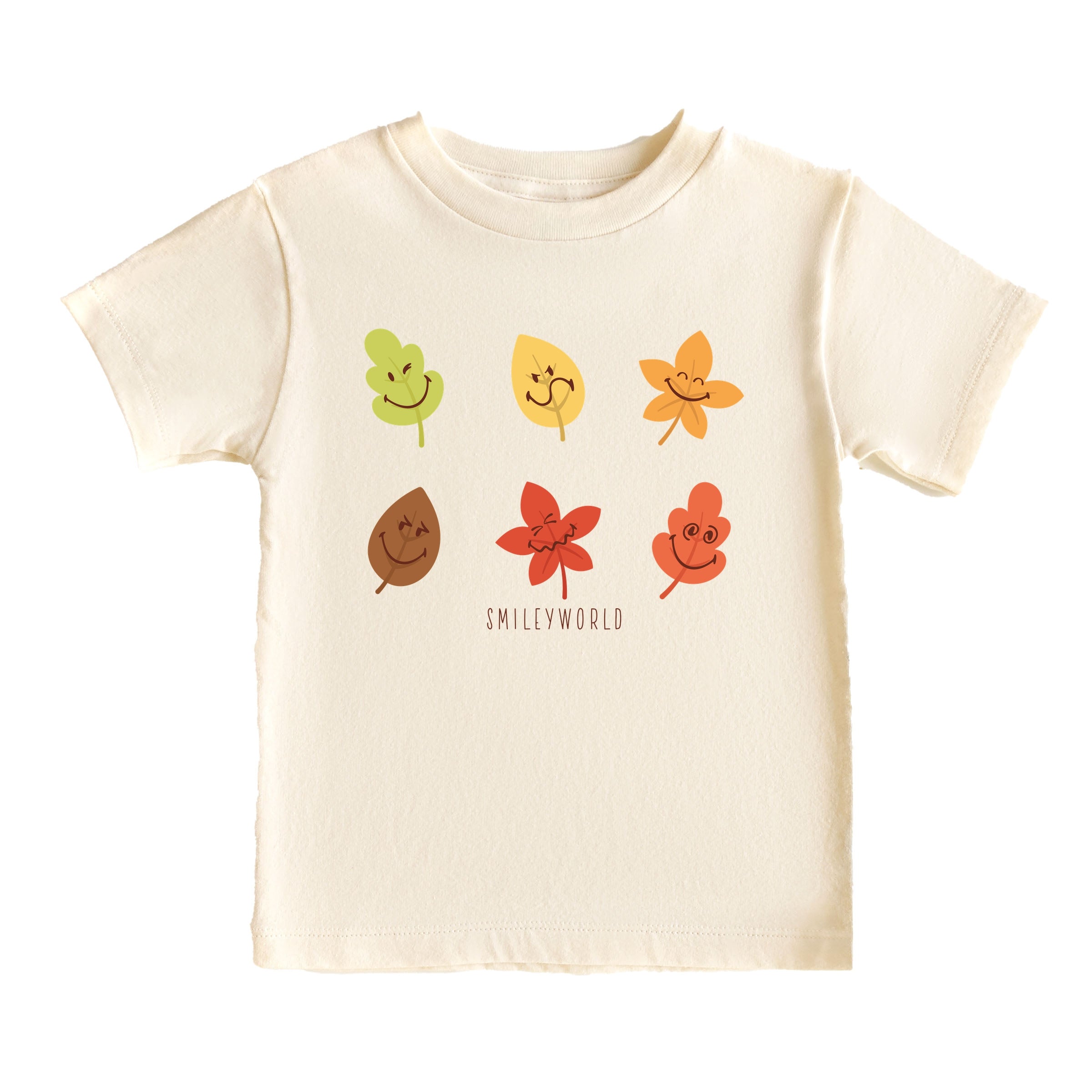 SmileyWorld Fall Leaves - Youth Short Sleeve Graphic T-Shirt and Toddler Short Sleeve Graphic T-Shirt
