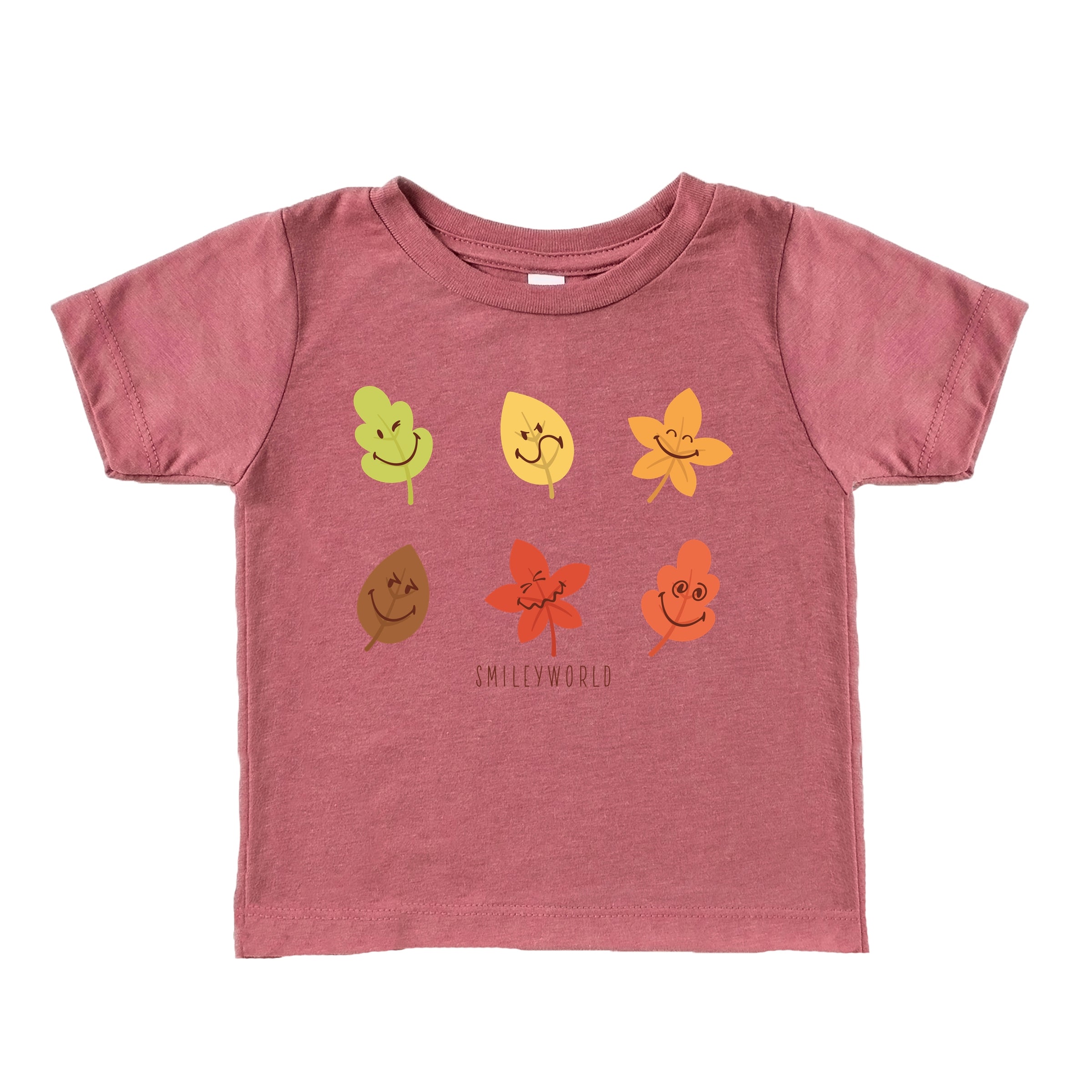 SmileyWorld Fall Leaves - Youth Short Sleeve Graphic T-Shirt and Toddler Short Sleeve Graphic T-Shirt