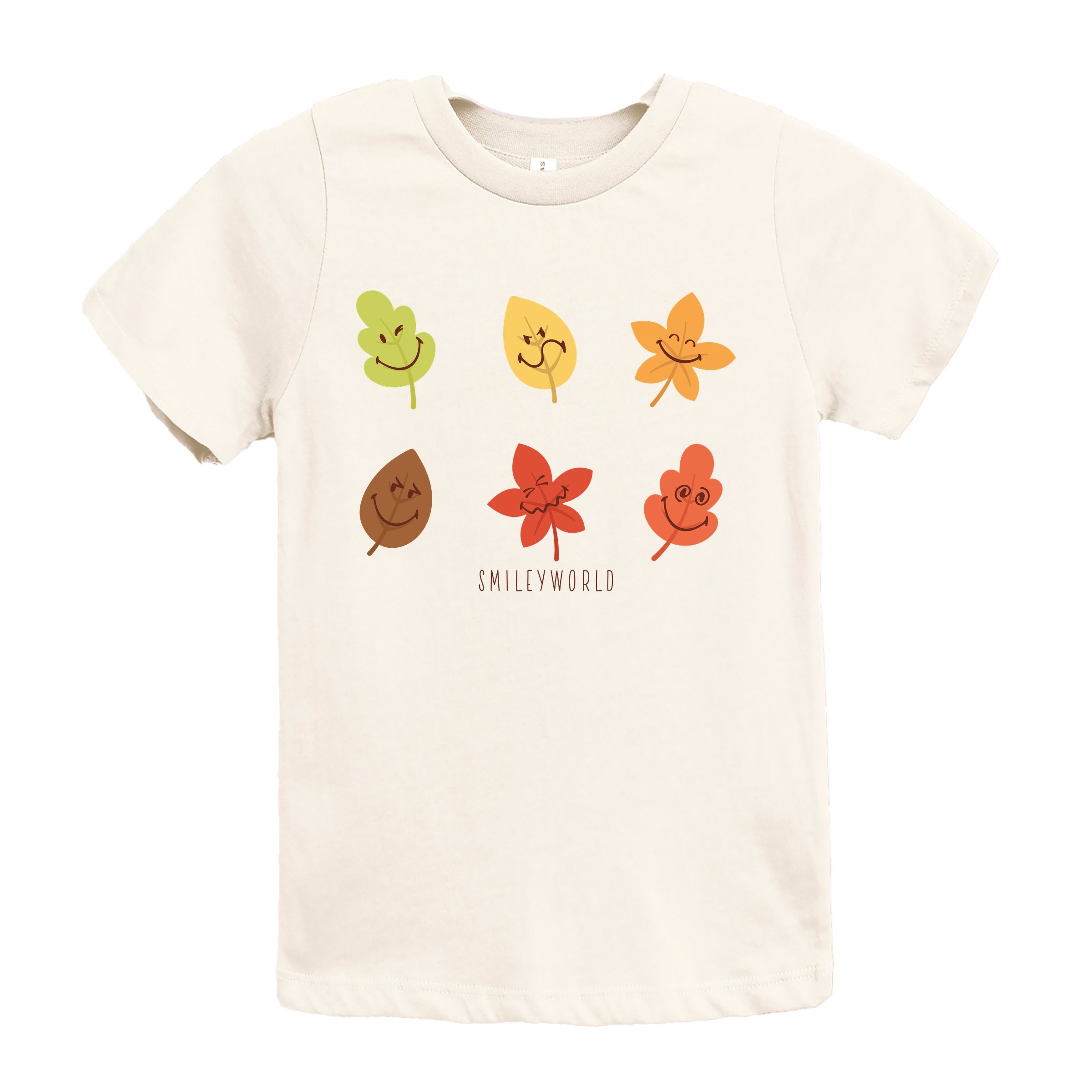 SmileyWorld Fall Leaves - Youth Short Sleeve Graphic T-Shirt and Toddler Short Sleeve Graphic T-Shirt