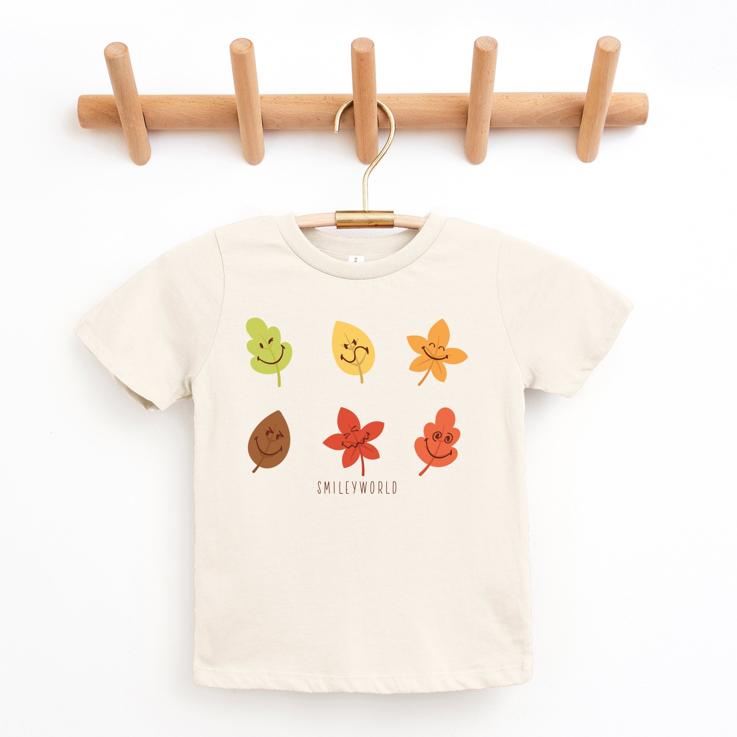 SmileyWorld Fall Leaves - Youth Short Sleeve Graphic T-Shirt and Toddler Short Sleeve Graphic T-Shirt