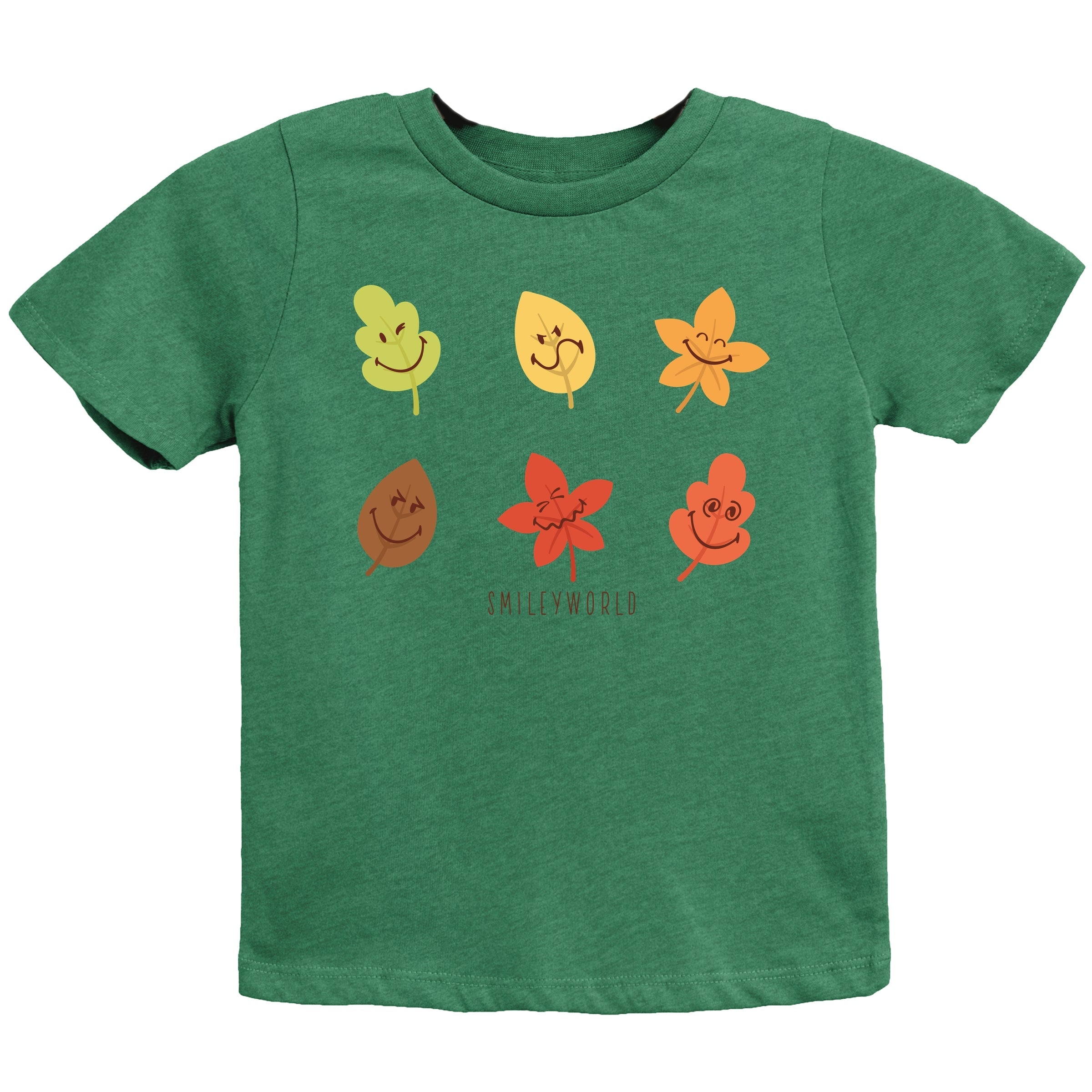 SmileyWorld Fall Leaves - Youth Short Sleeve Graphic T-Shirt and Toddler Short Sleeve Graphic T-Shirt