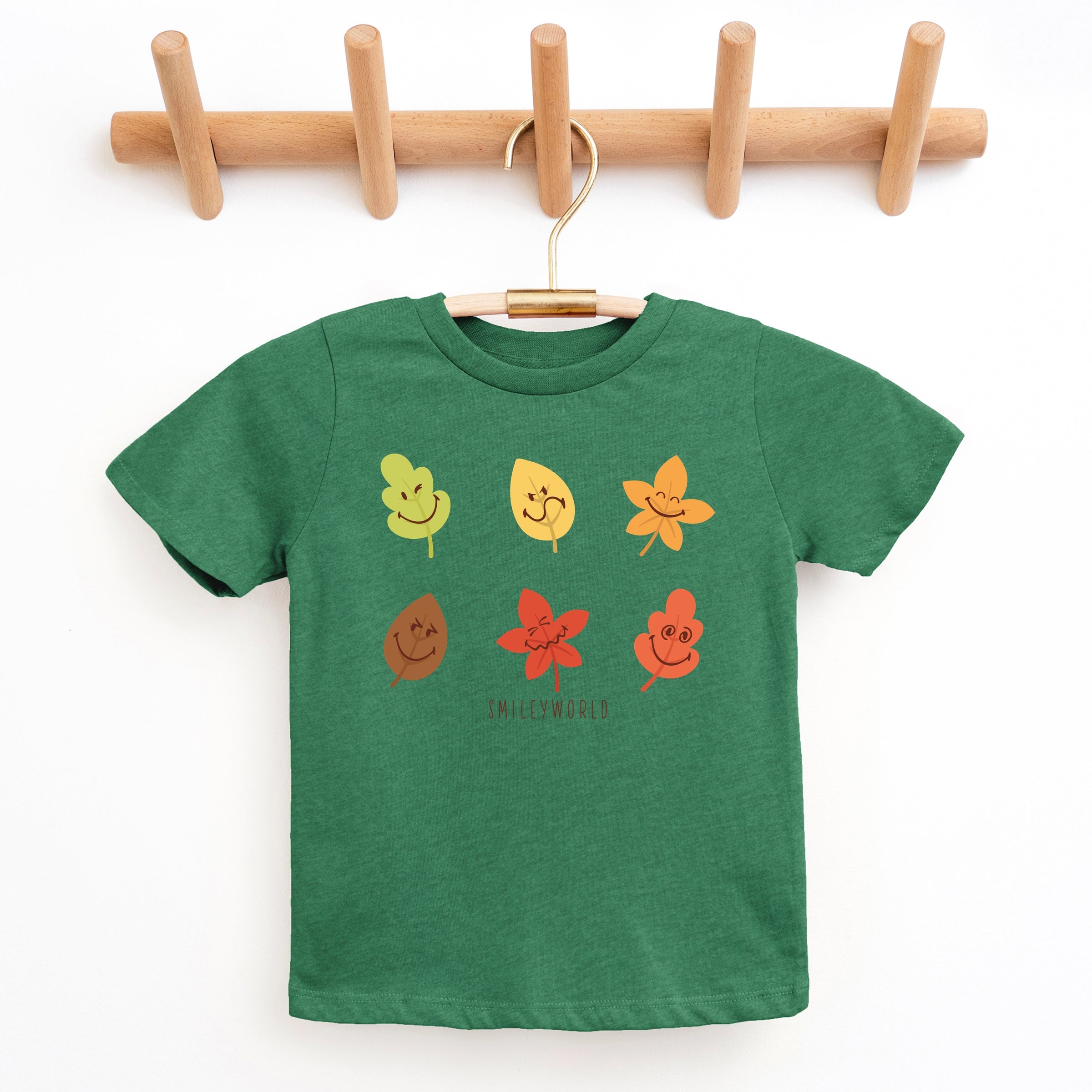 SmileyWorld Fall Leaves - Youth Short Sleeve Graphic T-Shirt and Toddler Short Sleeve Graphic T-Shirt