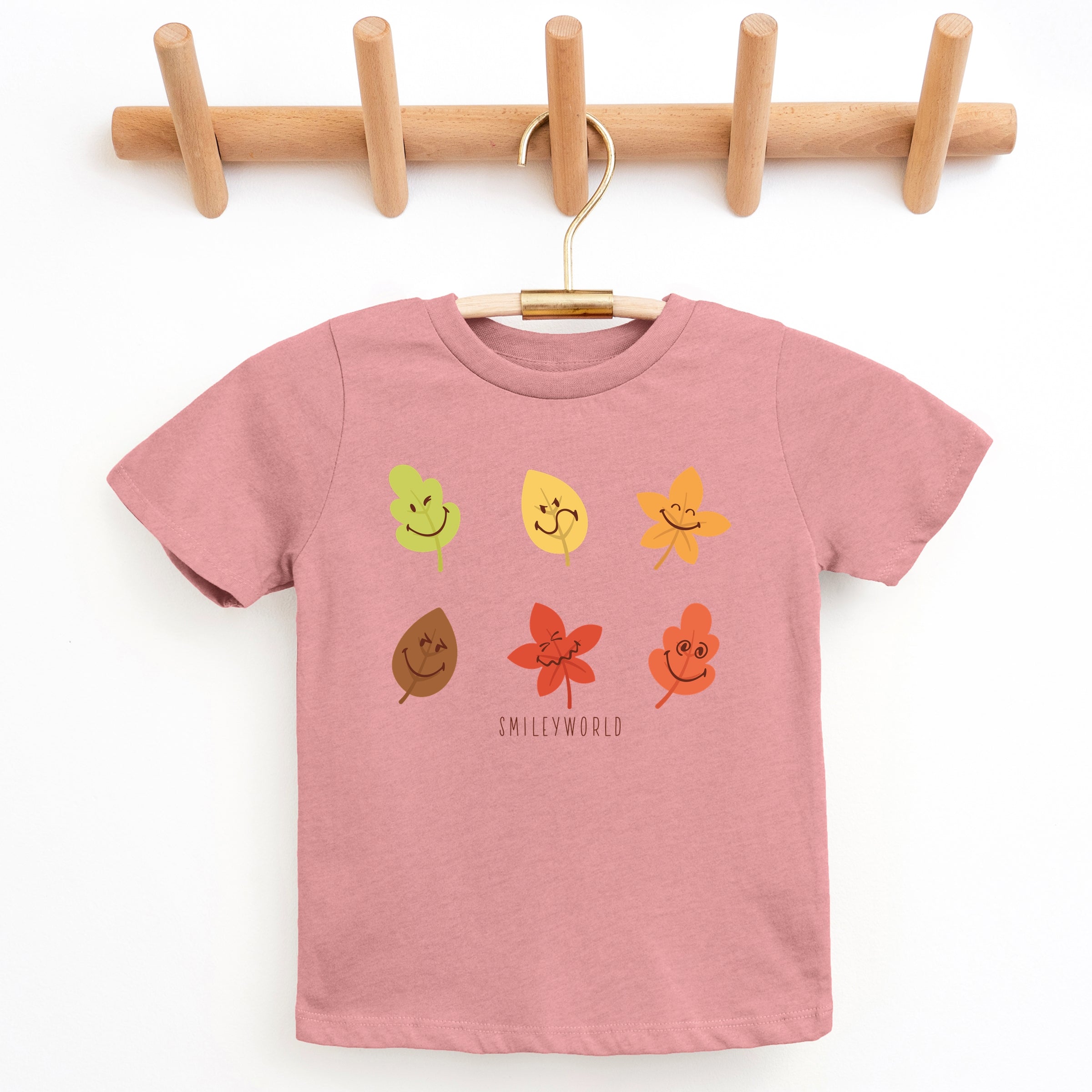 SmileyWorld Fall Leaves - Youth Short Sleeve Graphic T-Shirt and Toddler Short Sleeve Graphic T-Shirt