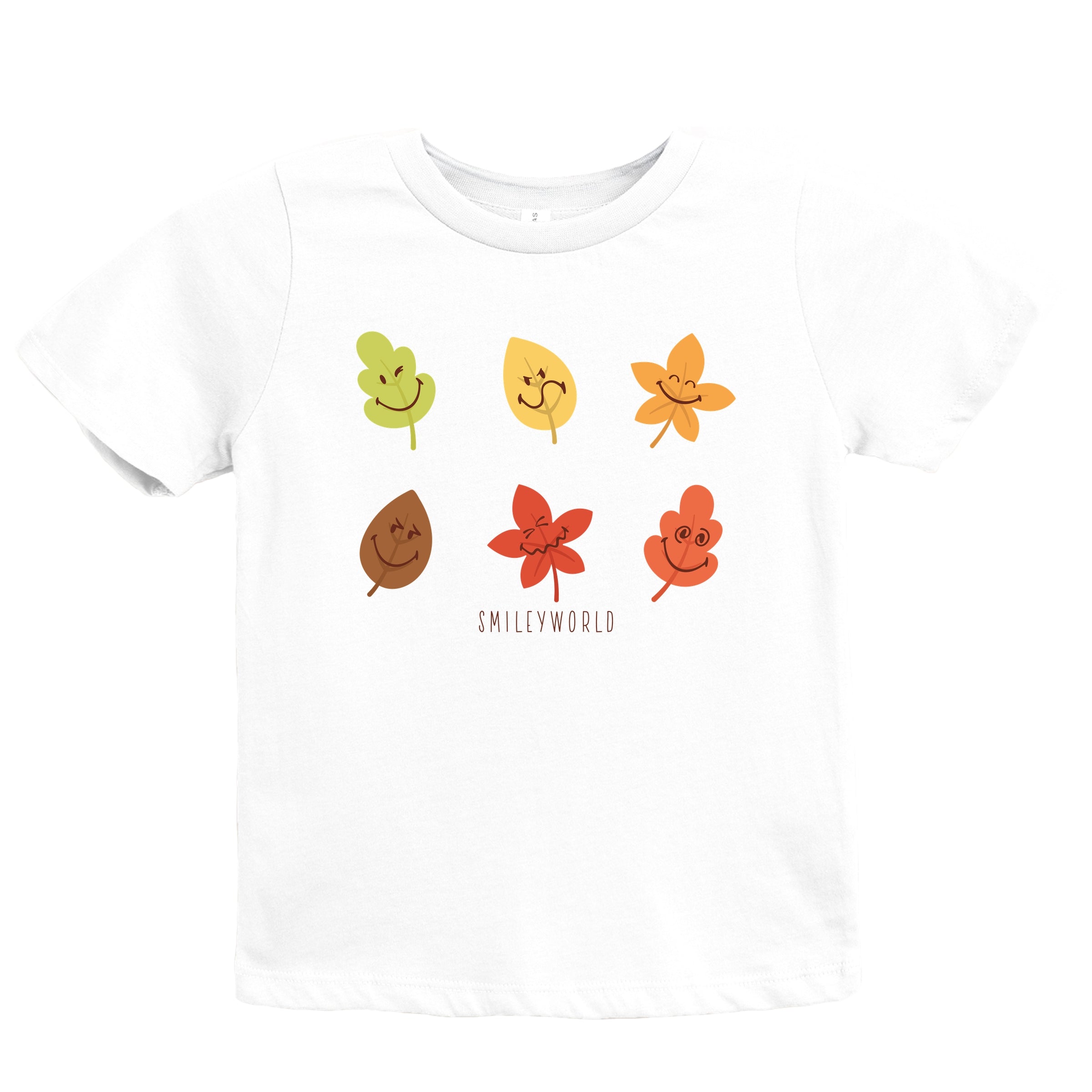 SmileyWorld Fall Leaves - Youth Short Sleeve Graphic T-Shirt and Toddler Short Sleeve Graphic T-Shirt