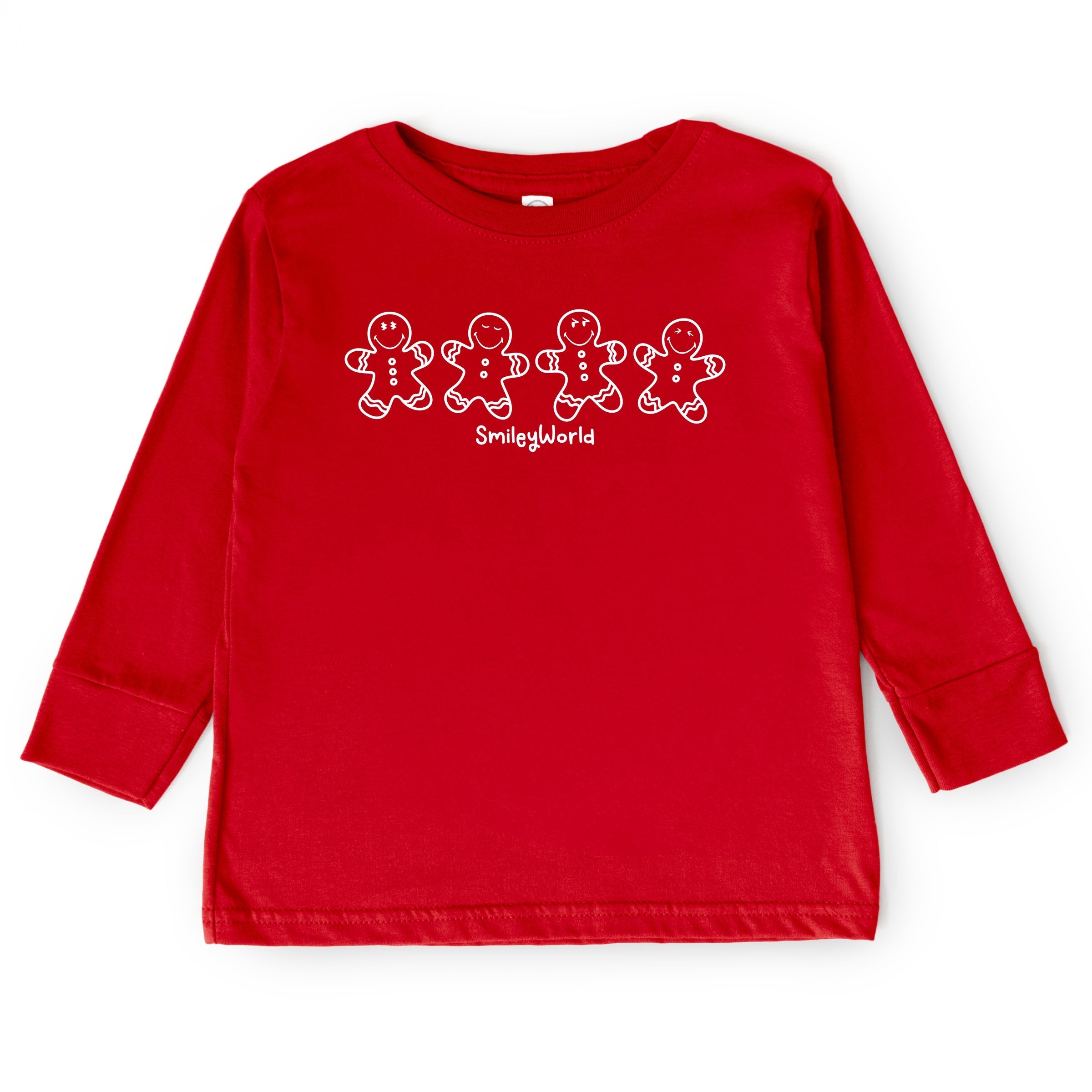 SmileyWorld Gingerbread - Toddler Long Sleeve Graphic Tee and Youth Long Sleeve Graphic T-Shirt