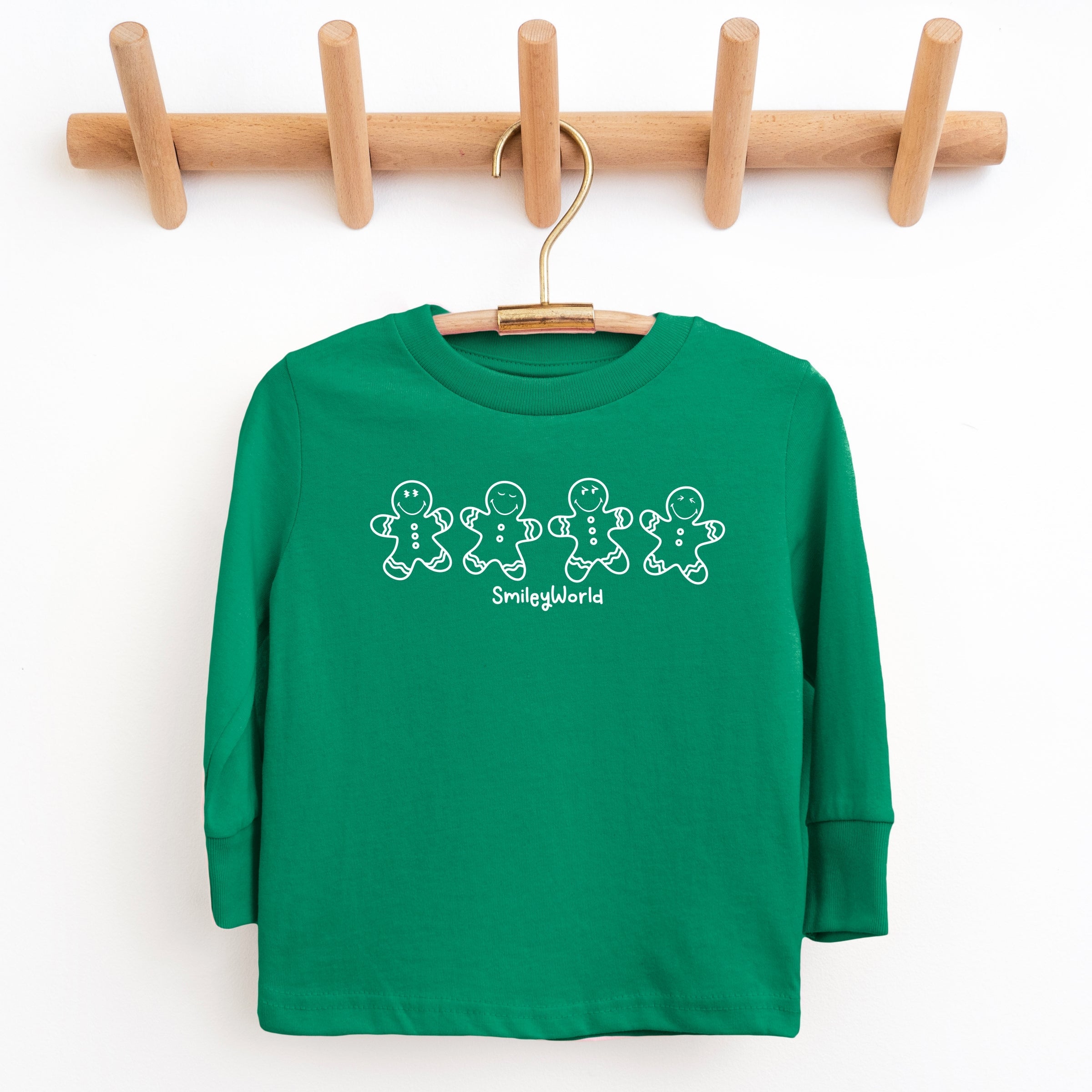 SmileyWorld Gingerbread - Toddler Long Sleeve Graphic Tee and Youth Long Sleeve Graphic T-Shirt