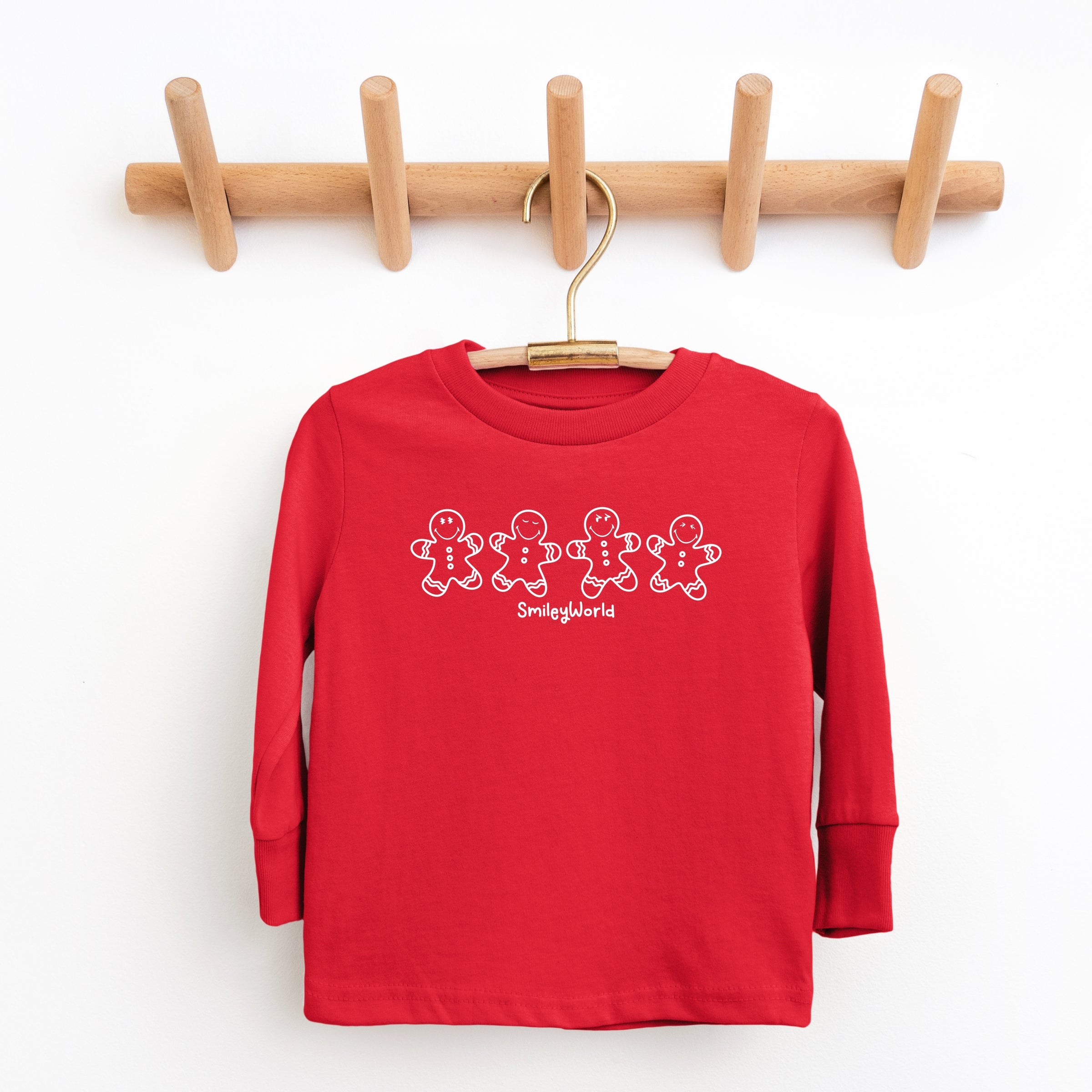 SmileyWorld Gingerbread - Toddler Long Sleeve Graphic Tee and Youth Long Sleeve Graphic T-Shirt