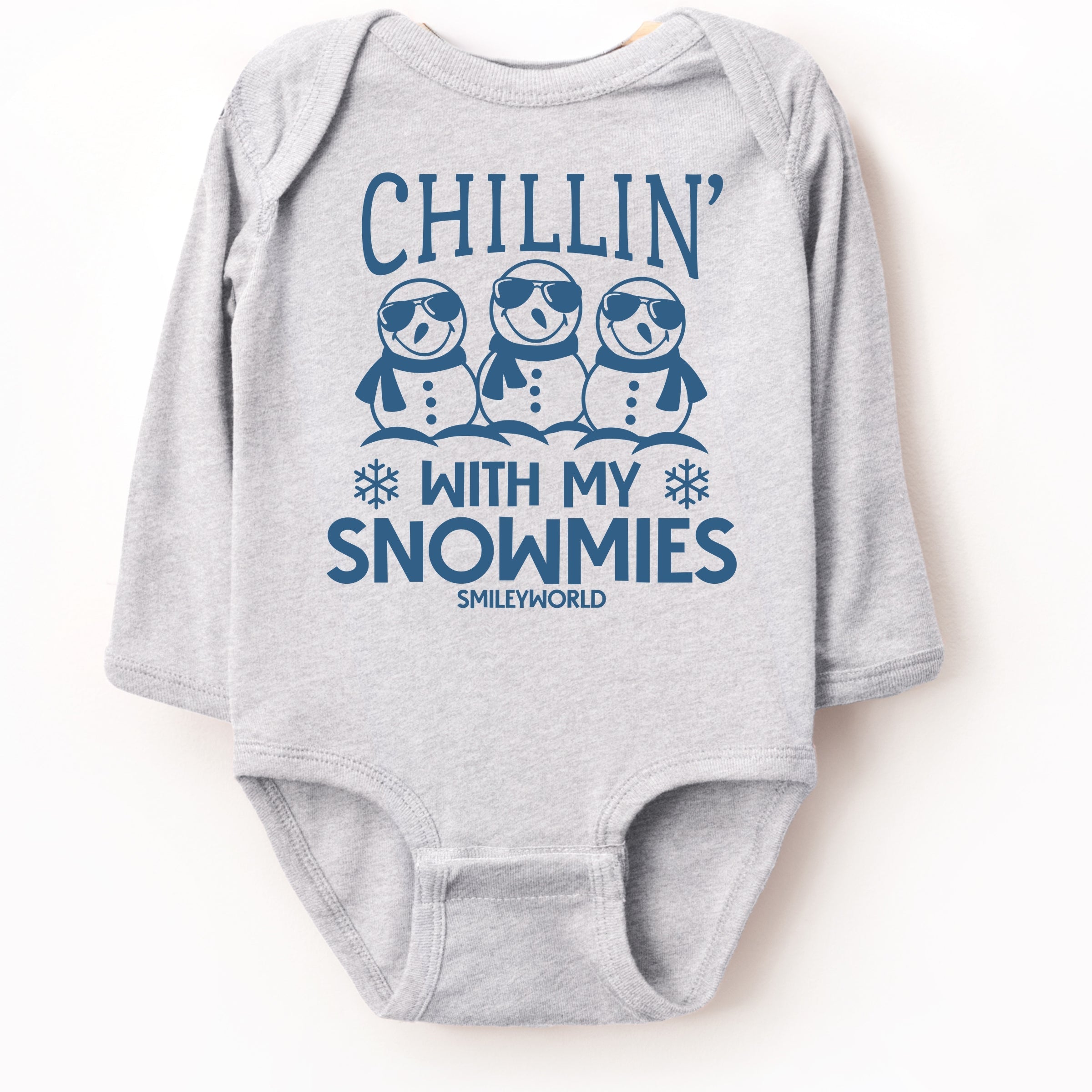 SmileyWorld Chillin' With My Snowmies - Baby Long Sleeve Bodysuit