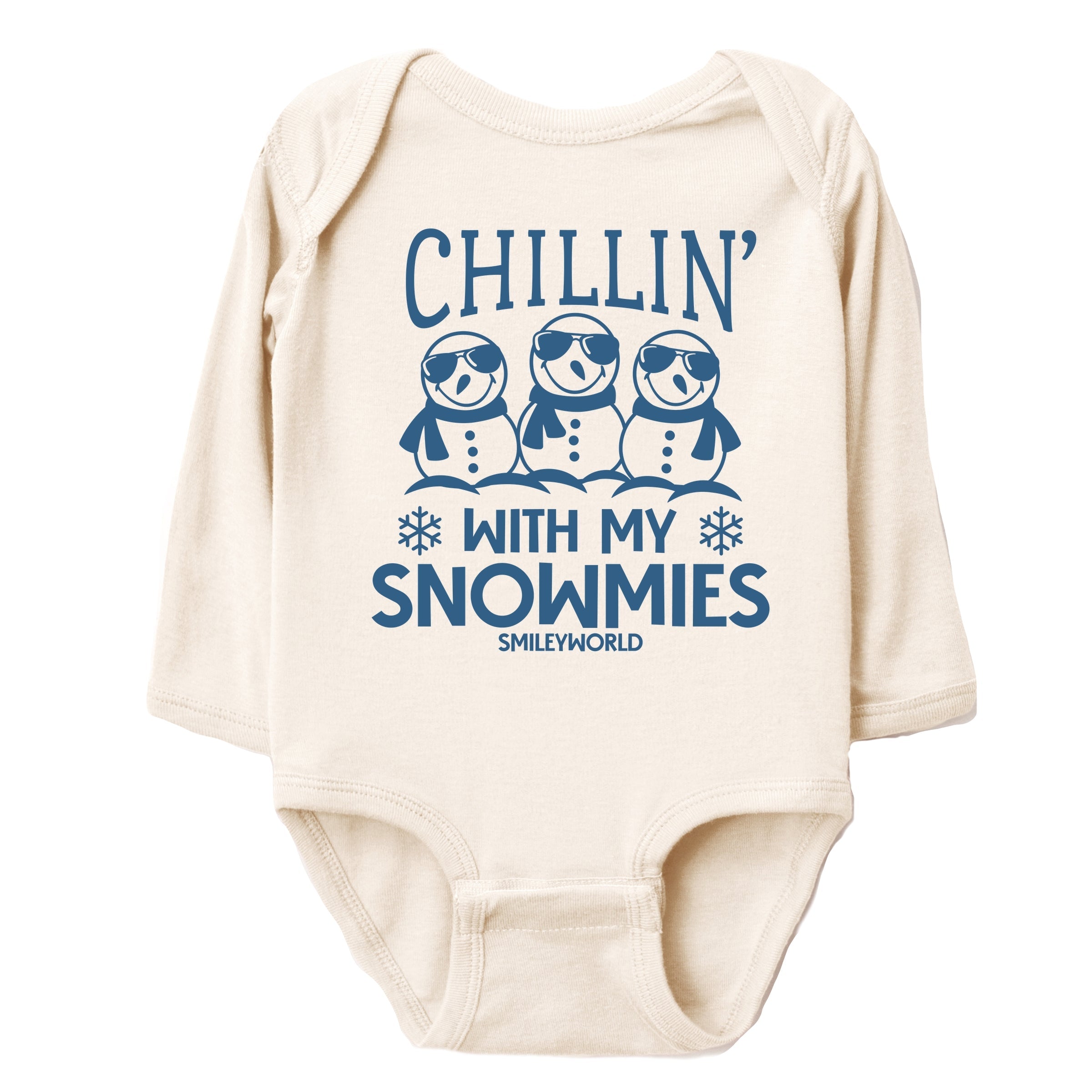 SmileyWorld Chillin' With My Snowmies - Baby Long Sleeve Bodysuit