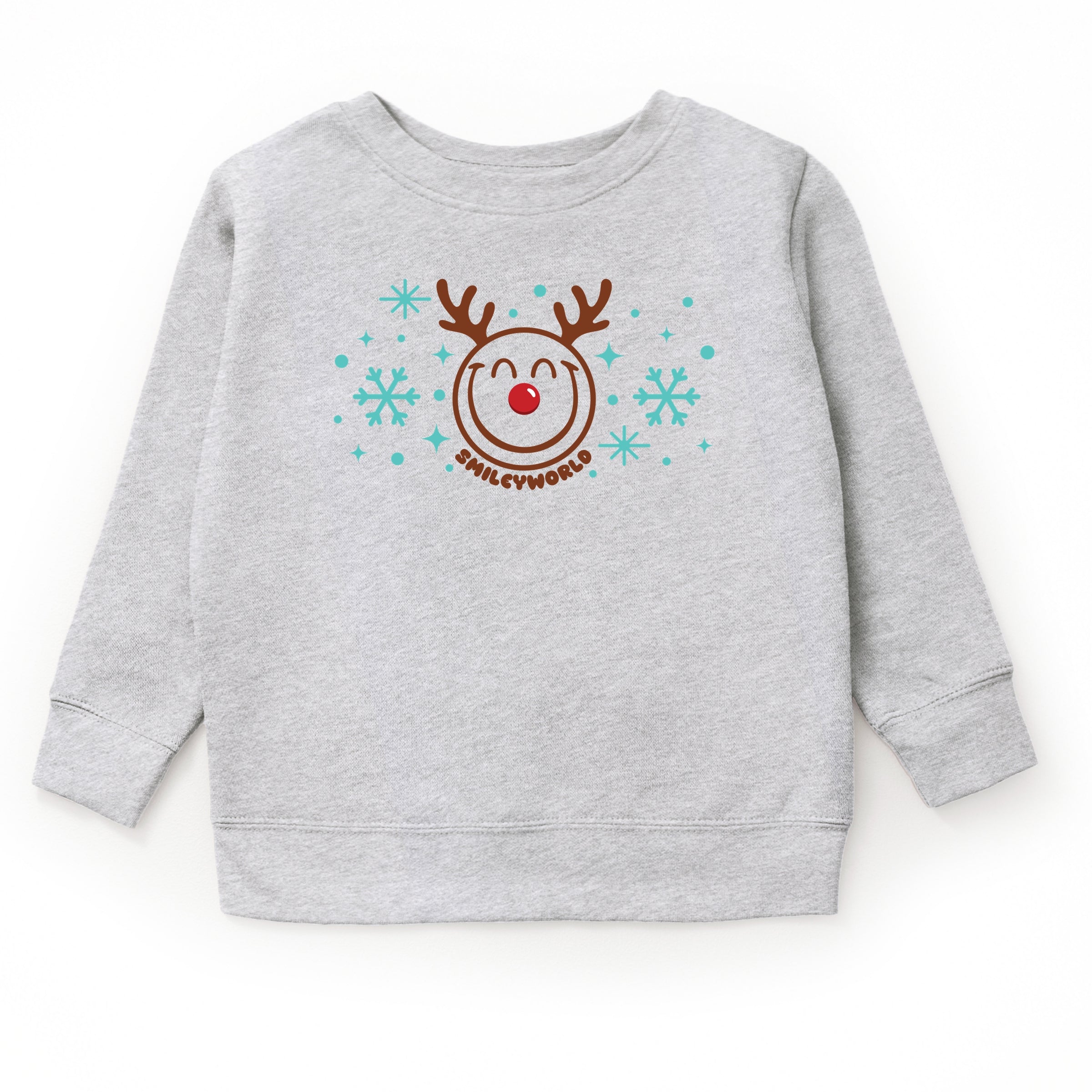 SmileyWorld Reindeer Snowflakes - Toddler Graphic Sweatshirt and Youth Graphic Sweatshirt