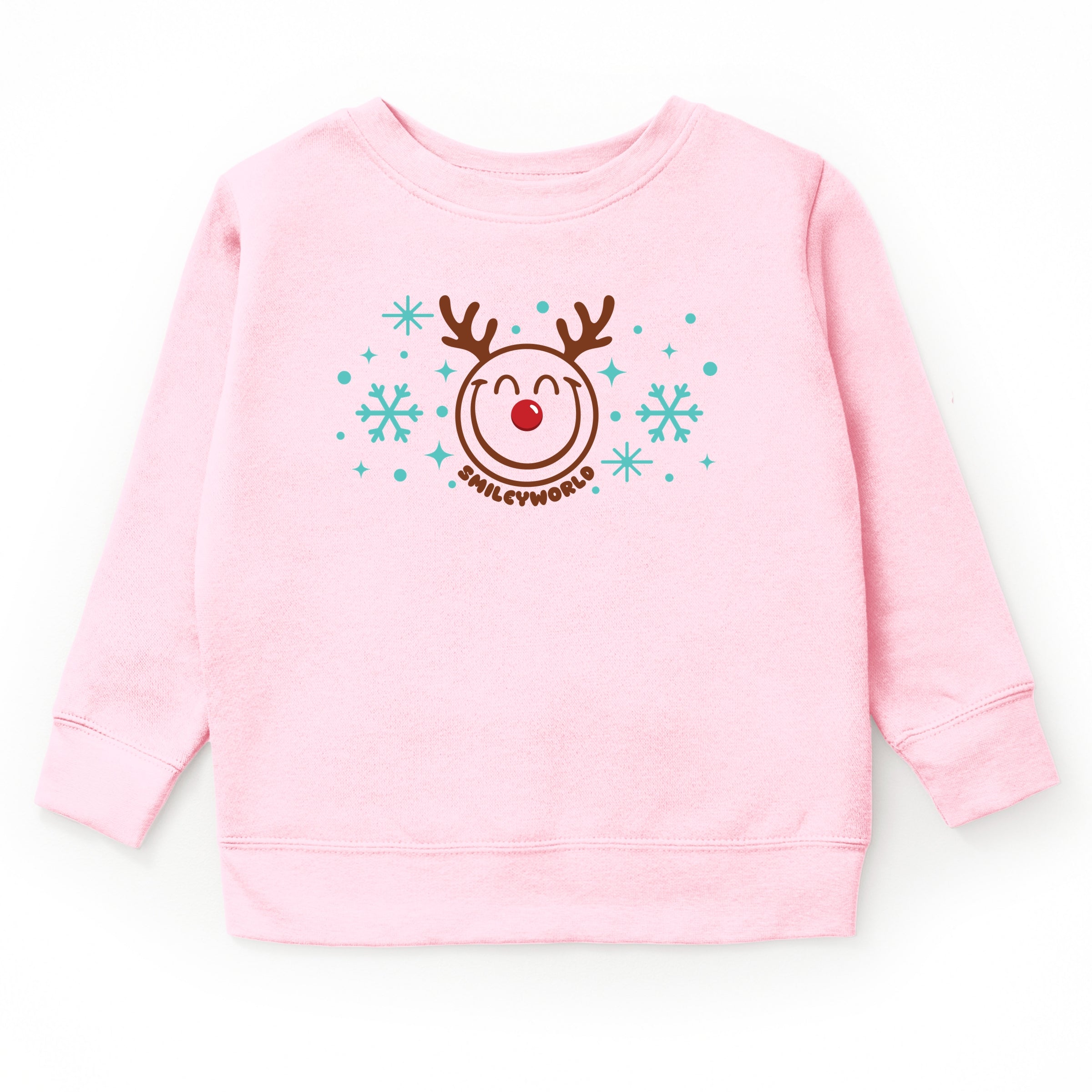 SmileyWorld Reindeer Snowflakes - Toddler Graphic Sweatshirt and Youth Graphic Sweatshirt